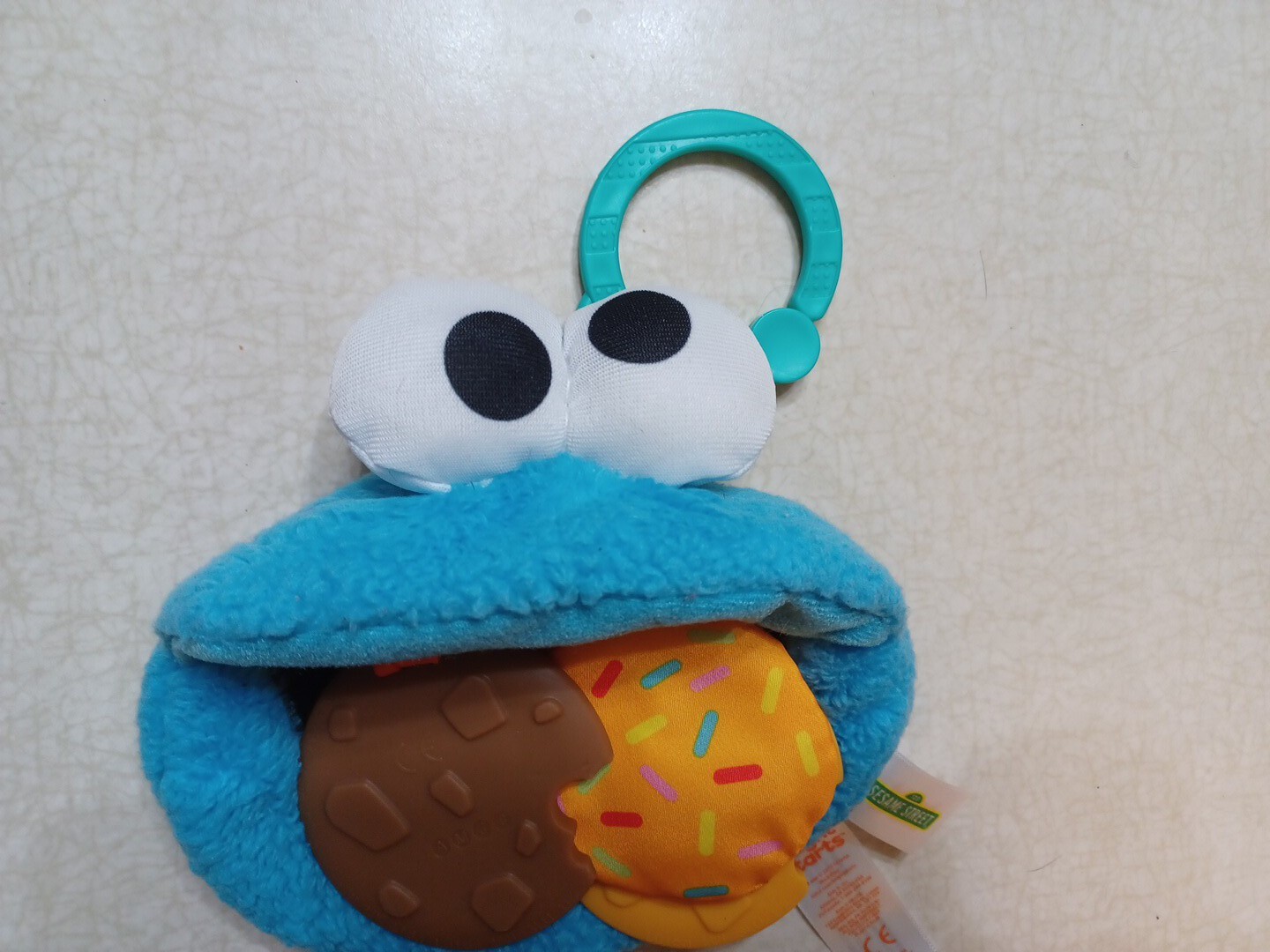 Cookie Monster Baby Plush Toy Sesame Street Crib Clip Soother