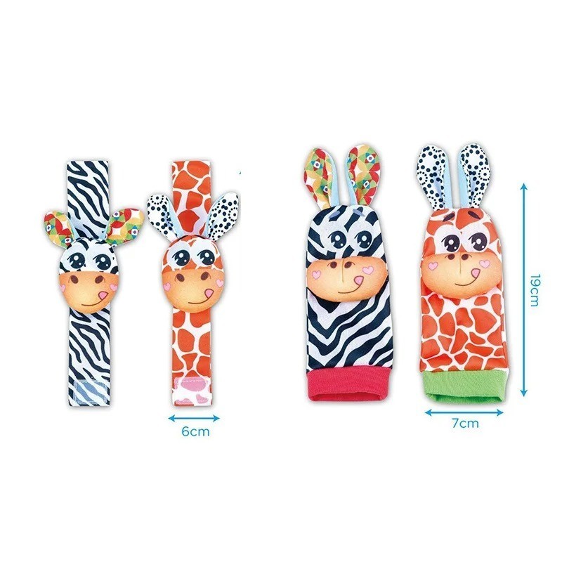 Baby Wrist Rattle Socks Foot Finder Sensory Toy Newborn 0-12 Months Gift
