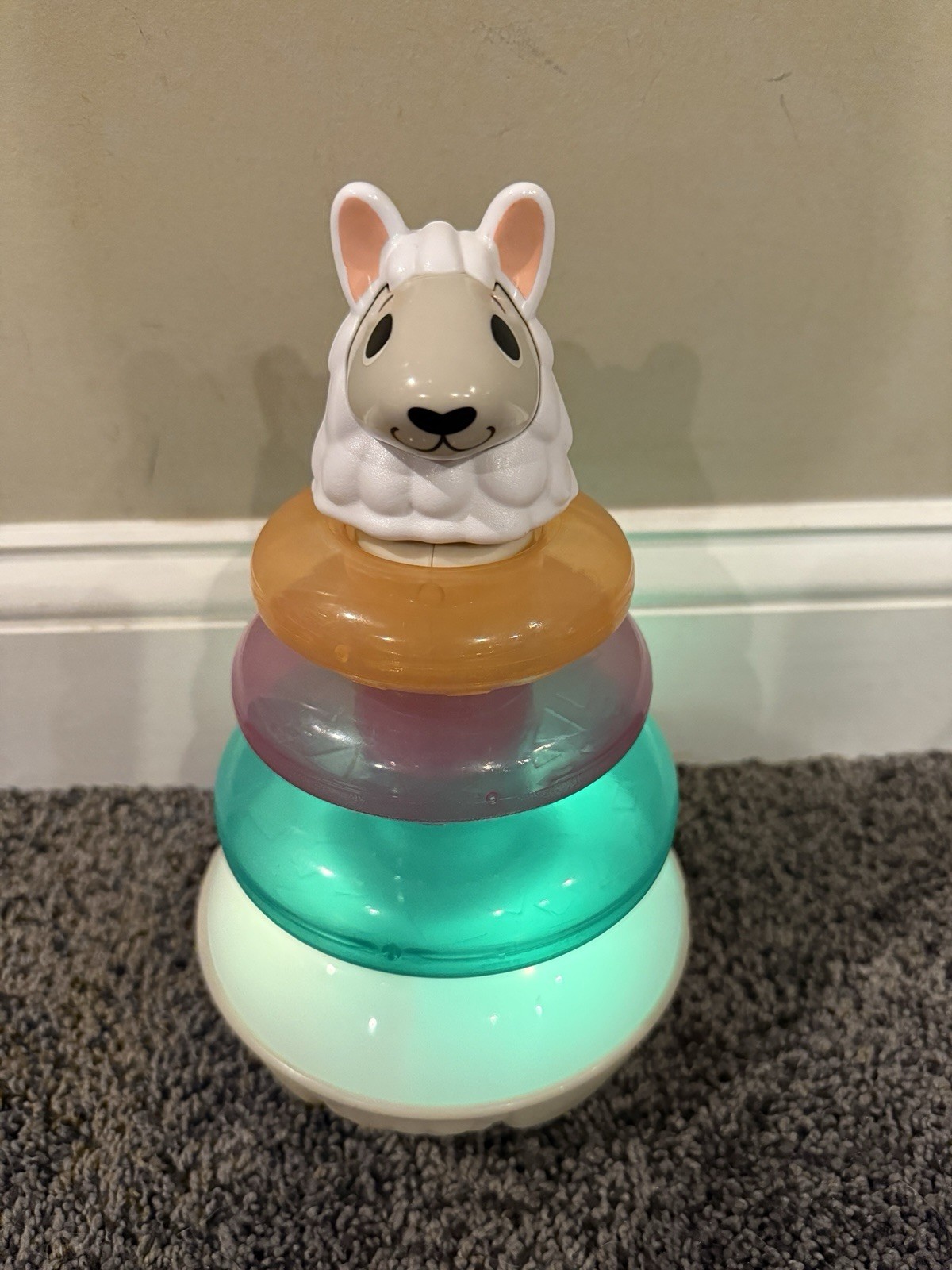 Fisher Price Linkimals Lights & Colors Llama Musical Stacking Baby Toy Working