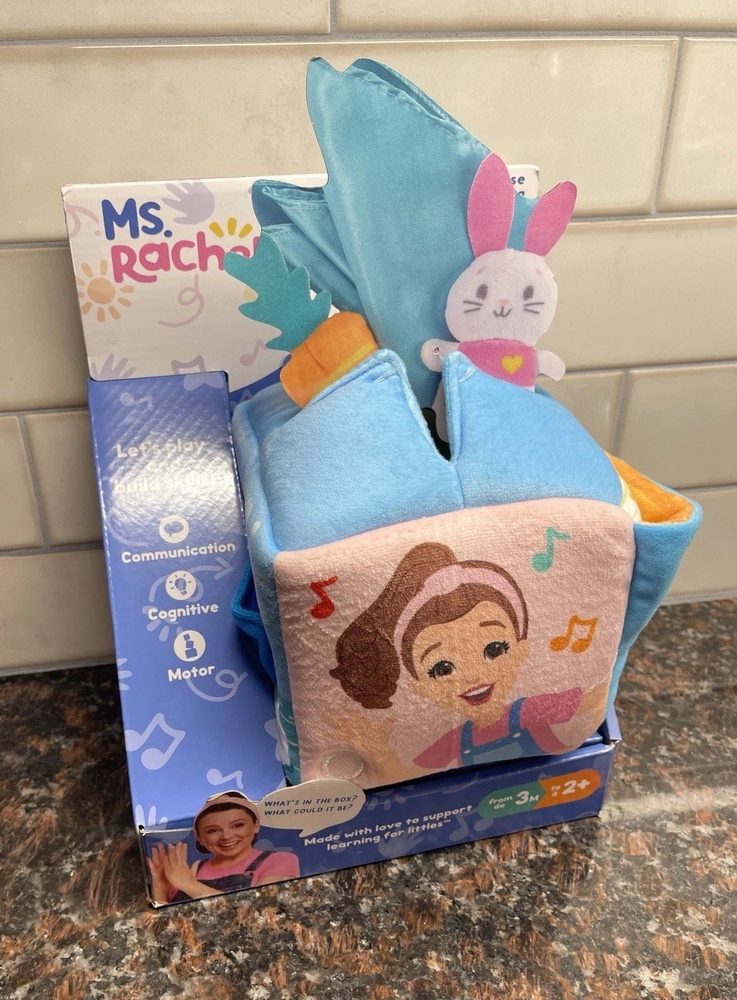 Ms. Rachel Official Surprise Learning Box Educational Toys with Stuffed Animals