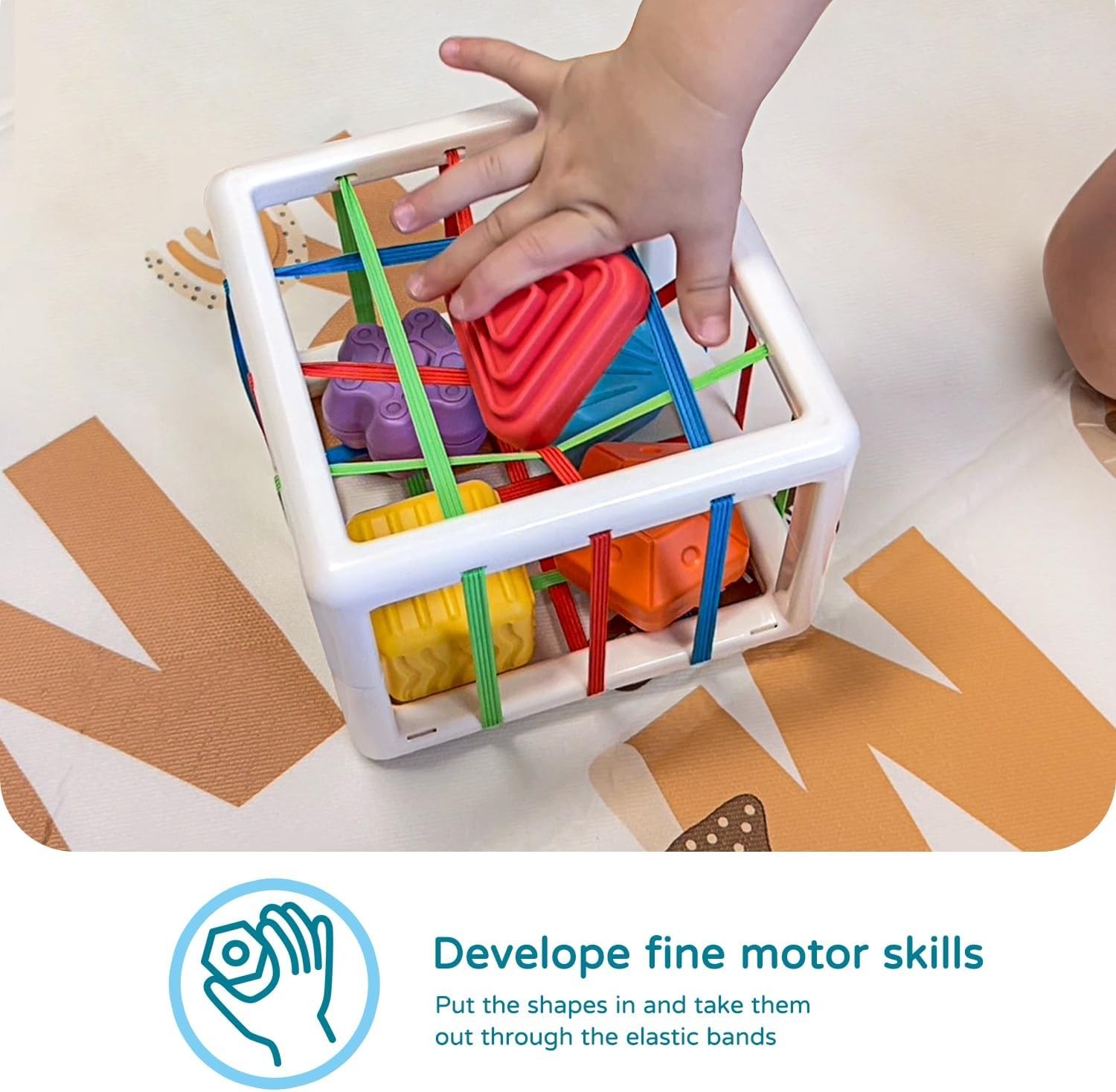 Montessori Toys 1 Year Old Sensory Shape Cube Baby Learning Development 6pcs Set