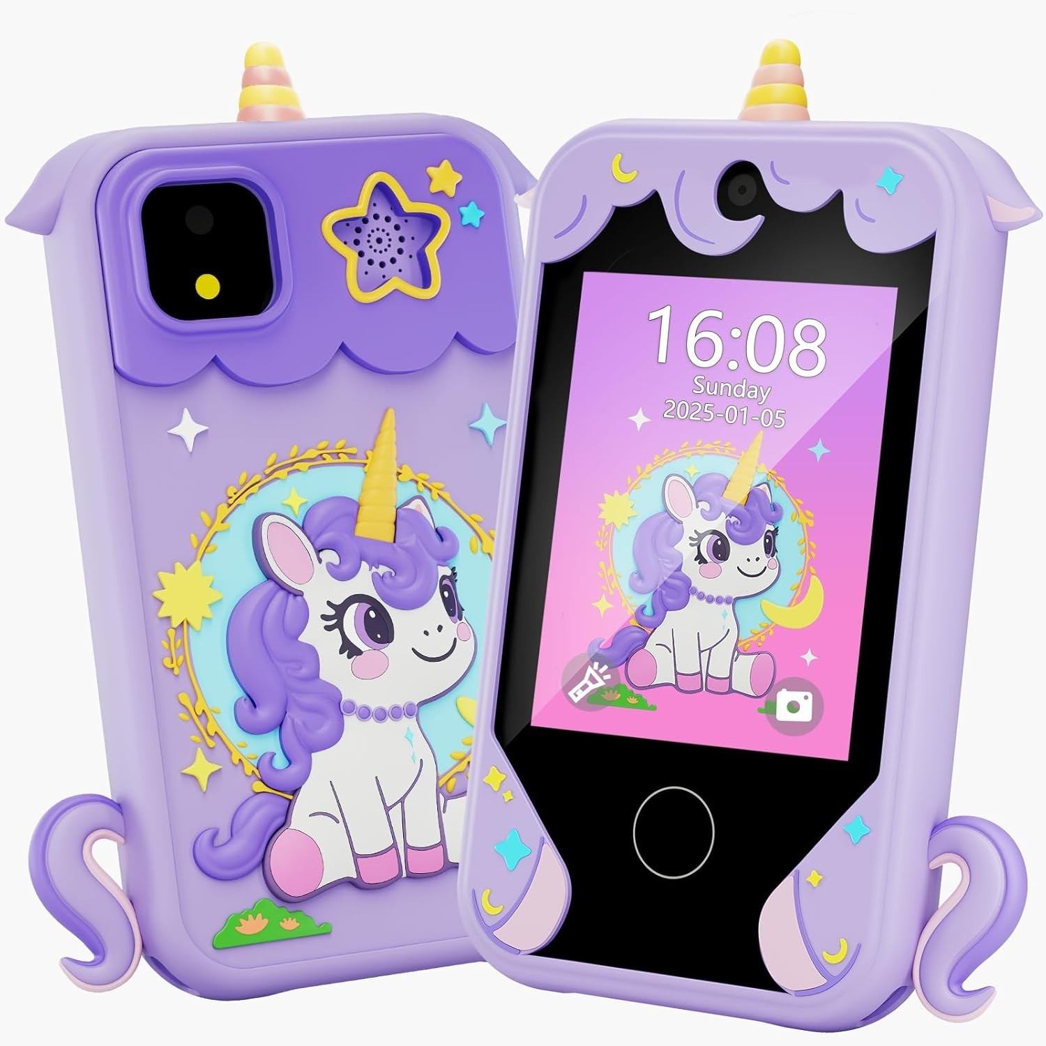 Kids Phone for Girl Toys, Christmas Birthday Gifts for Age 3-10 Old Girls Bo…