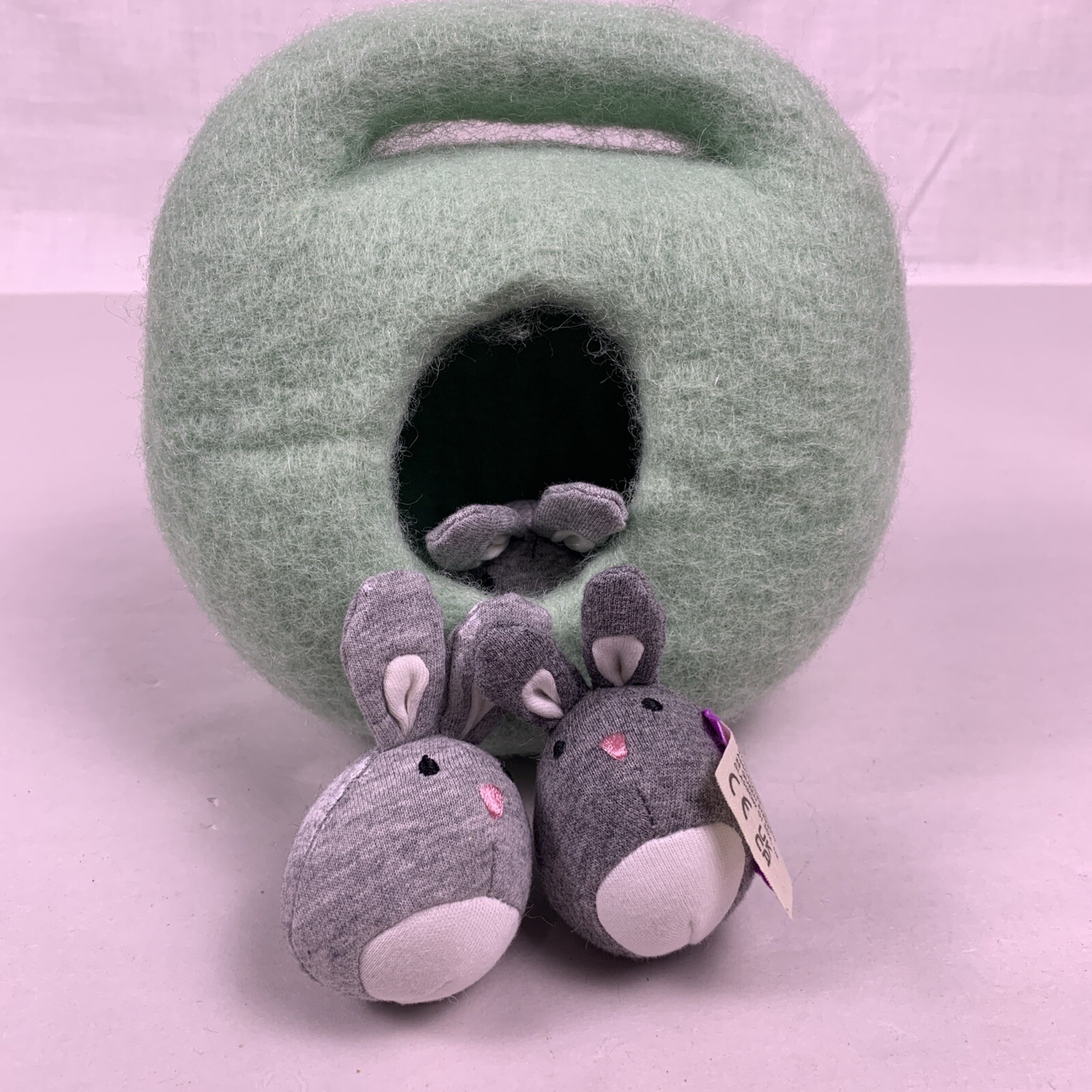 Lovevery Bunnies In A Felt Burrow Babbler Kit 13-15 Months Montessori 3 Bunnies