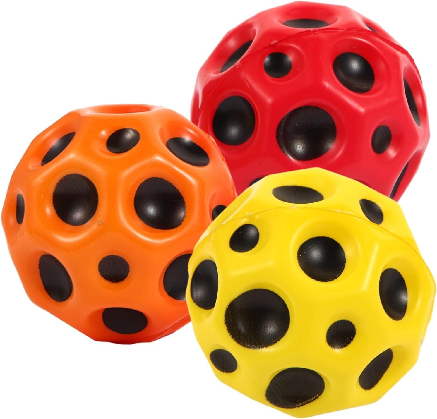 3PCS Mini Super High Bouncing Balls ToysRubber Space Toy for Kids