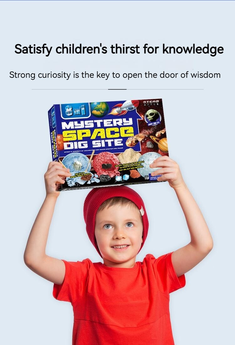 8PCS Planet Gemstone Kits Dig Out Excavation Educational Interactive Mining Toys