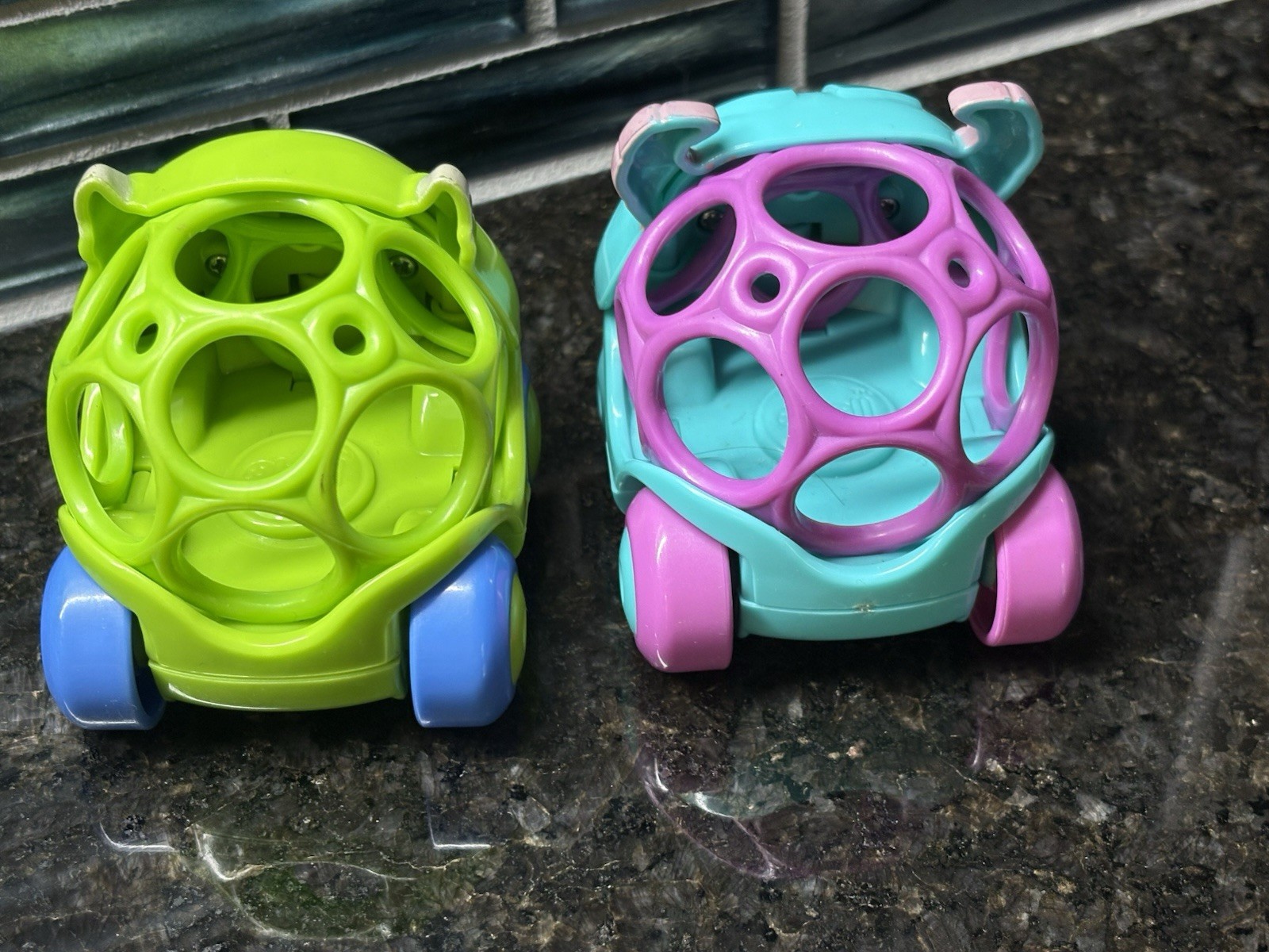 Disney Baby Oball Go Grippers Push Cars Monsters Inc Sully And Mike Set Of 2