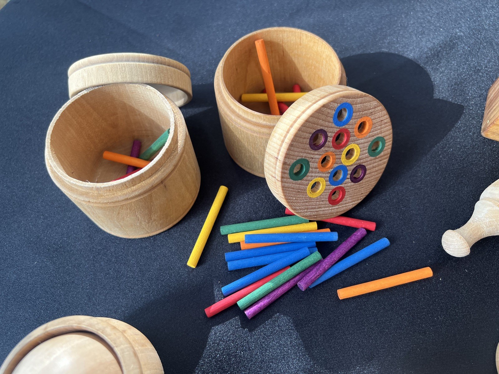 Montessori Wooden Play Lot Toddler Baby Sorting Toys colors 75 pcs puzzle shapes