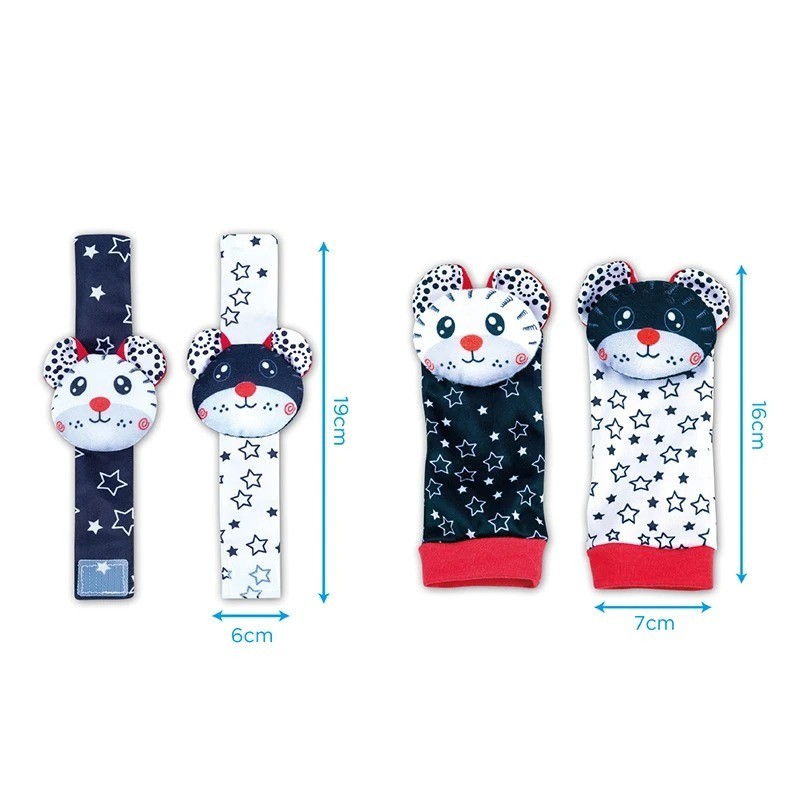 Baby Wrist Rattle Socks Foot Finder Sensory Toy Newborn 0-12 Months Gift