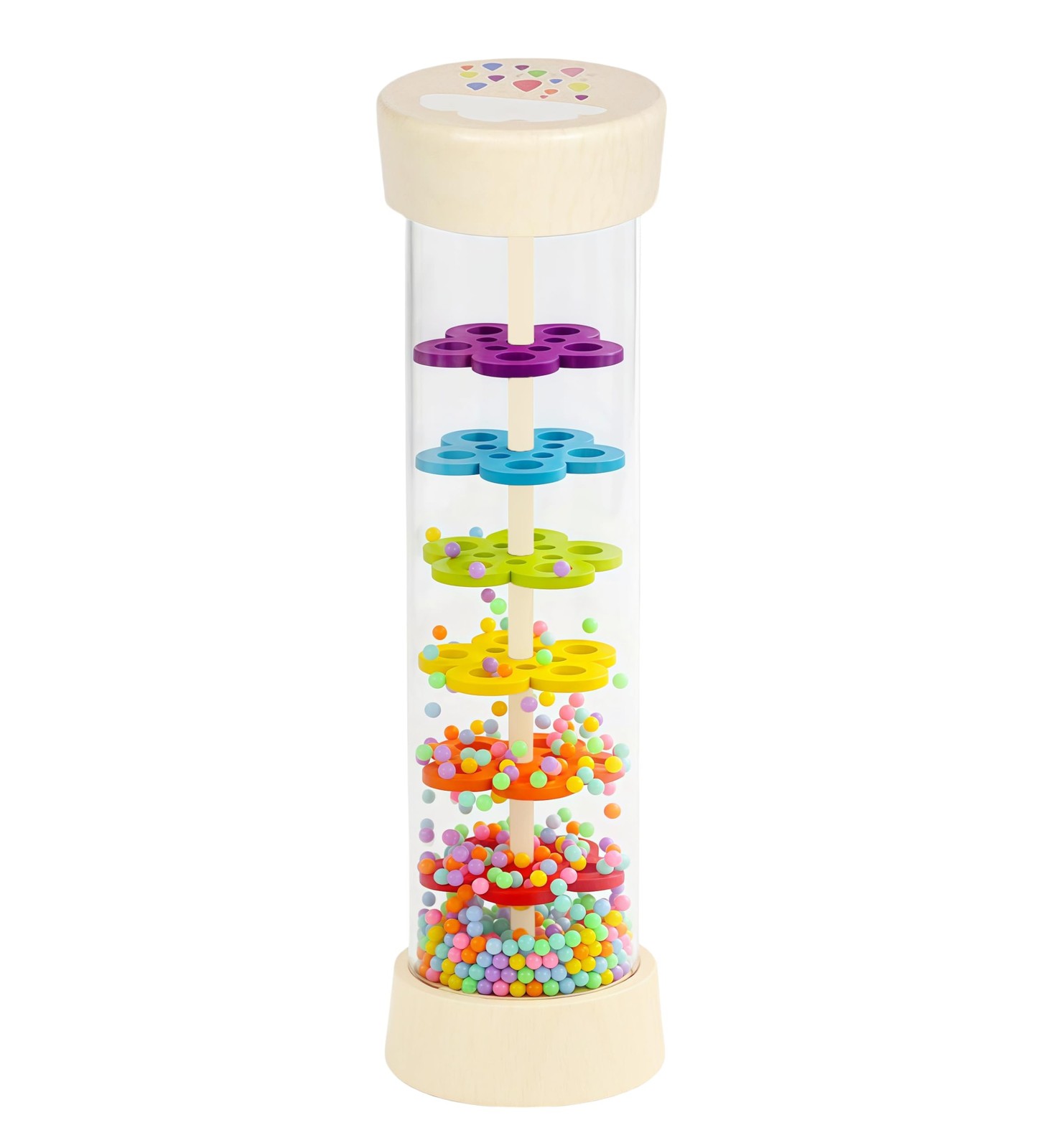 Rainmaker Rain Sticks, Montessori Baby Toys for Babies 6-12 Months, 7.7″ Wood…