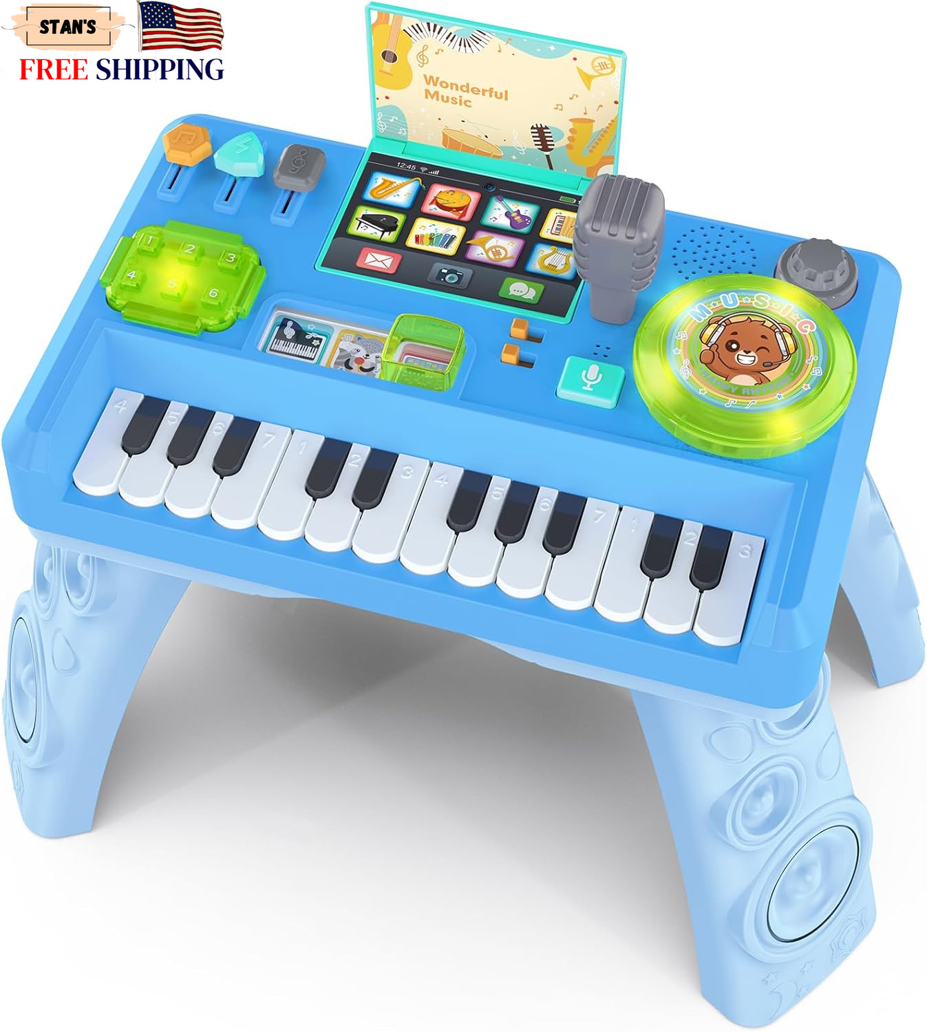 Baby DJ Table for Toddlers 1-3 Baby Musical Piano Toys 6-9-12-18 Months Toddler