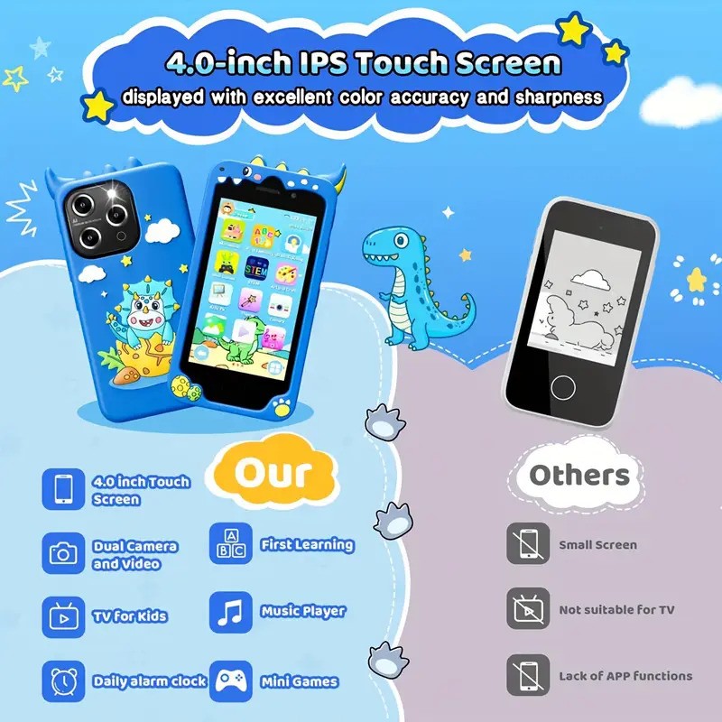 Kids Smart Phone for Boys Girls Smart Phone Learning Toy with Educational Games