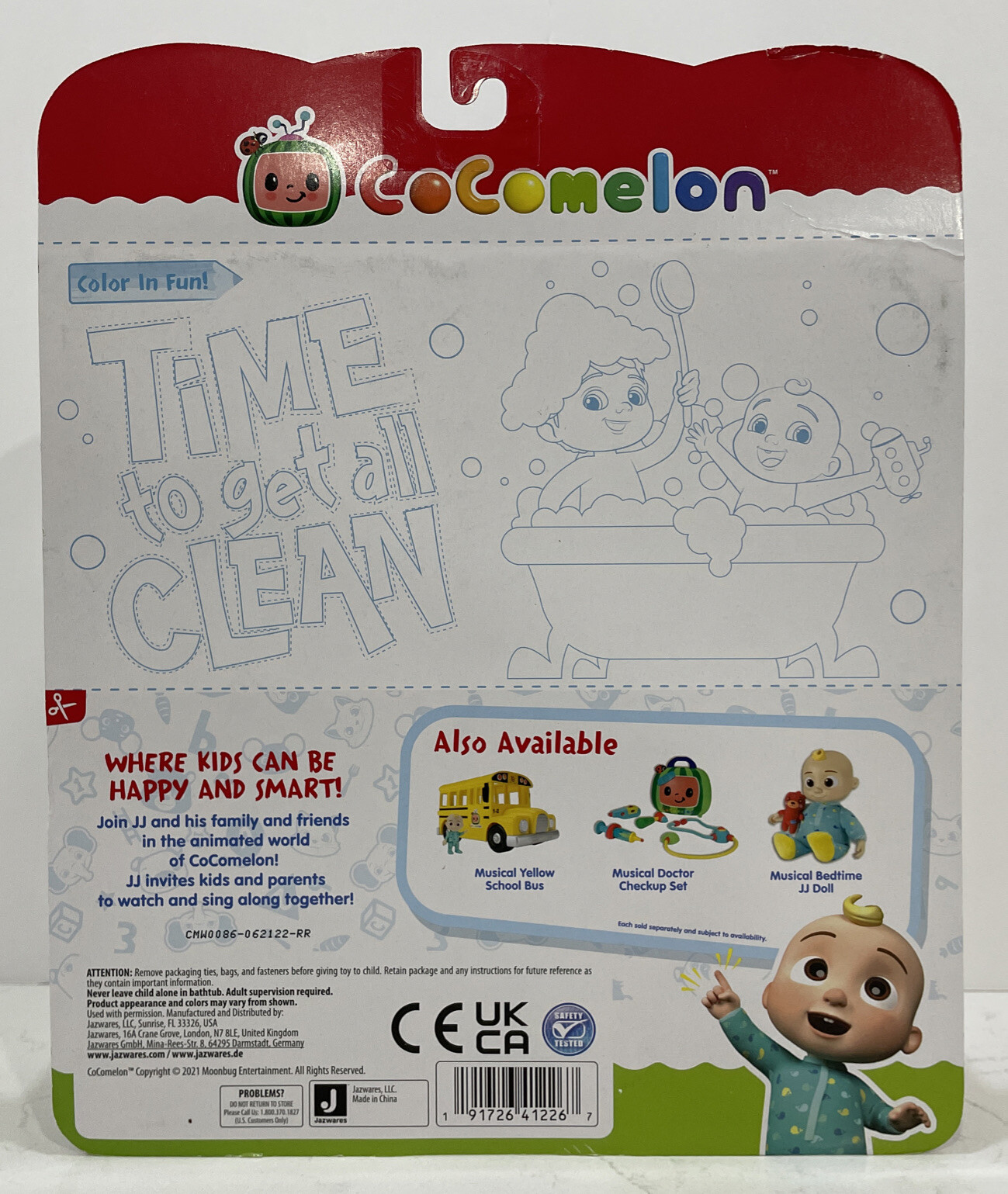 CoComelon Bath Squirter Toys, 6 Pieces – Toddlers & Kids – Ages 18 Months+