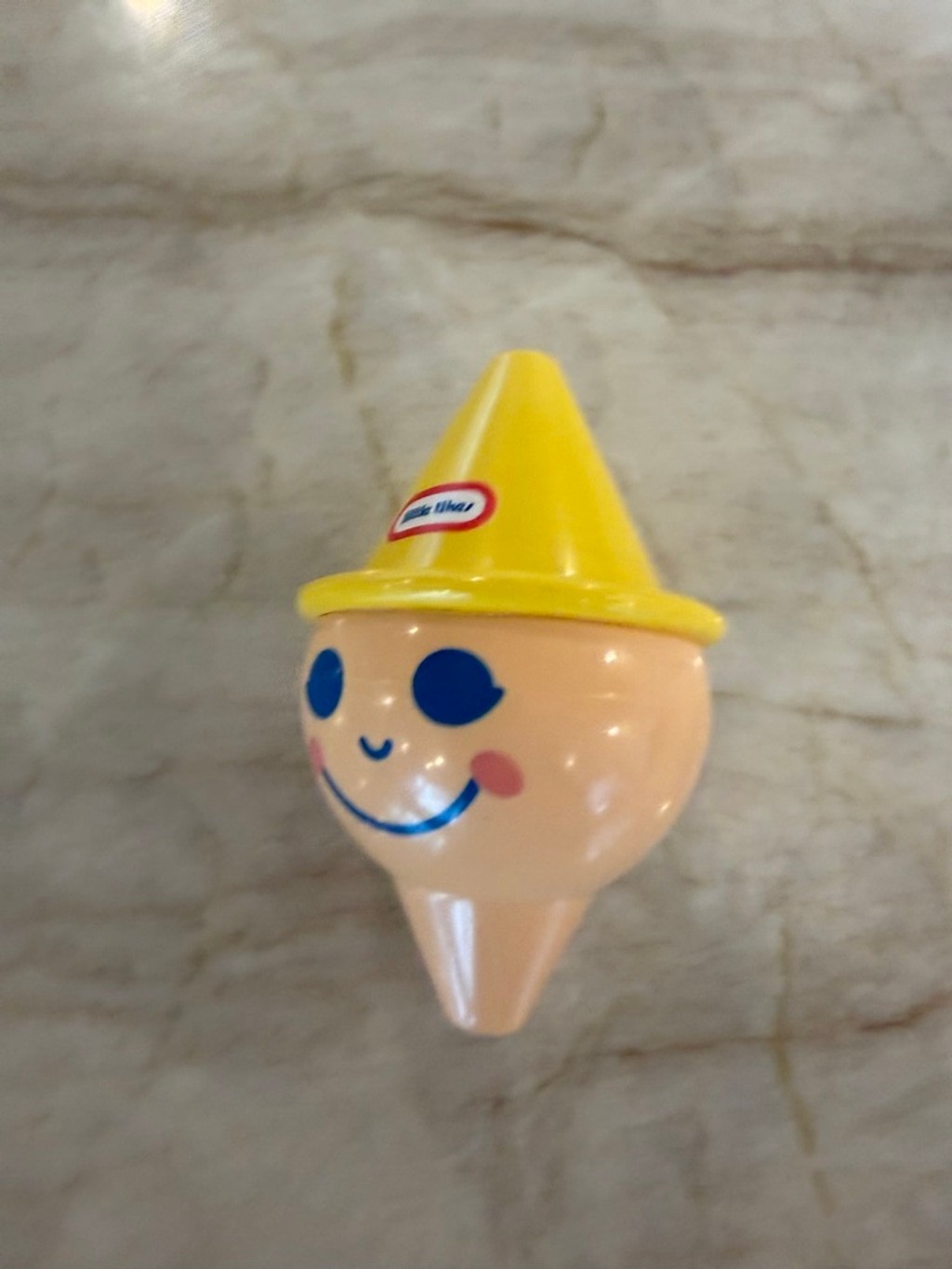 Vintage Baby Little Tikes clown spinning top Yellow & Beige Toy One Size