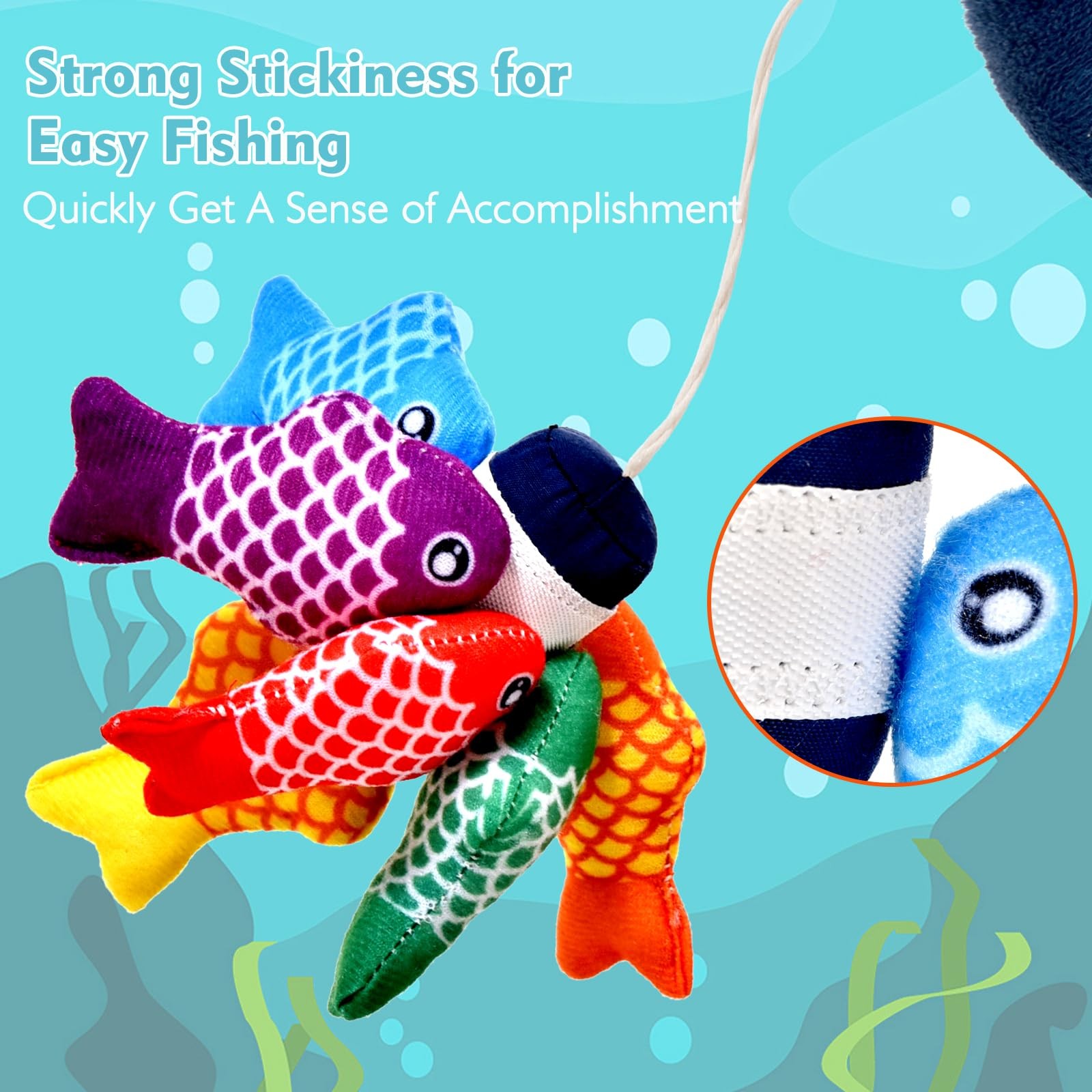 Montessori Toys for 1 Year Old Boy Girl Gifts, Cloth Fishing Game Toddler Toy…