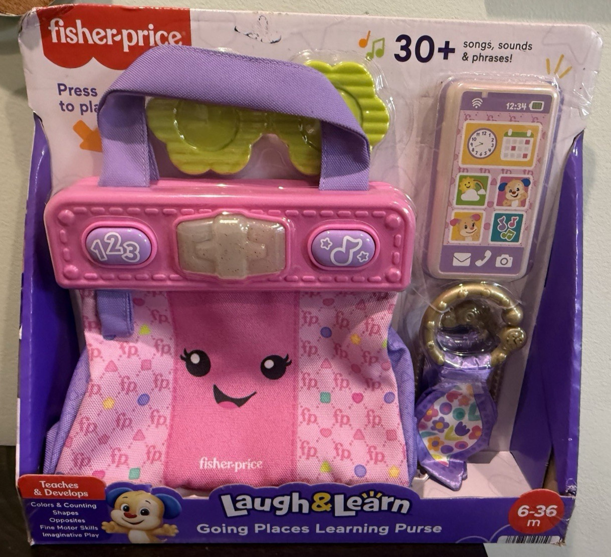 Fisher Price Purse Laugh And Learn Going Places Learning Purse 6-36 months