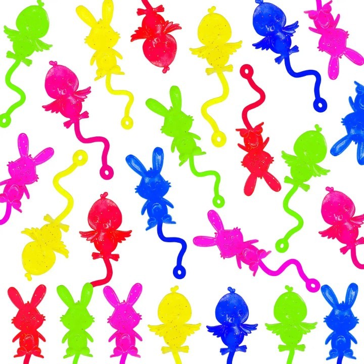Colorful Glow Sticky Toys – Stretchy Fun Halloween & Easter Party Favors for Kid