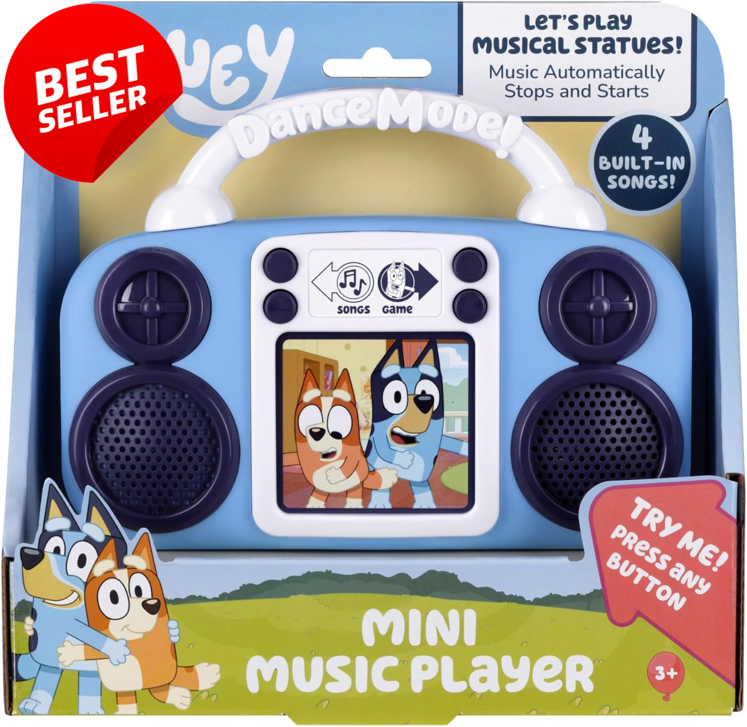 Bluey Toy Music Player Toddler Musical Toy Built-In Songs Gift Idea – US