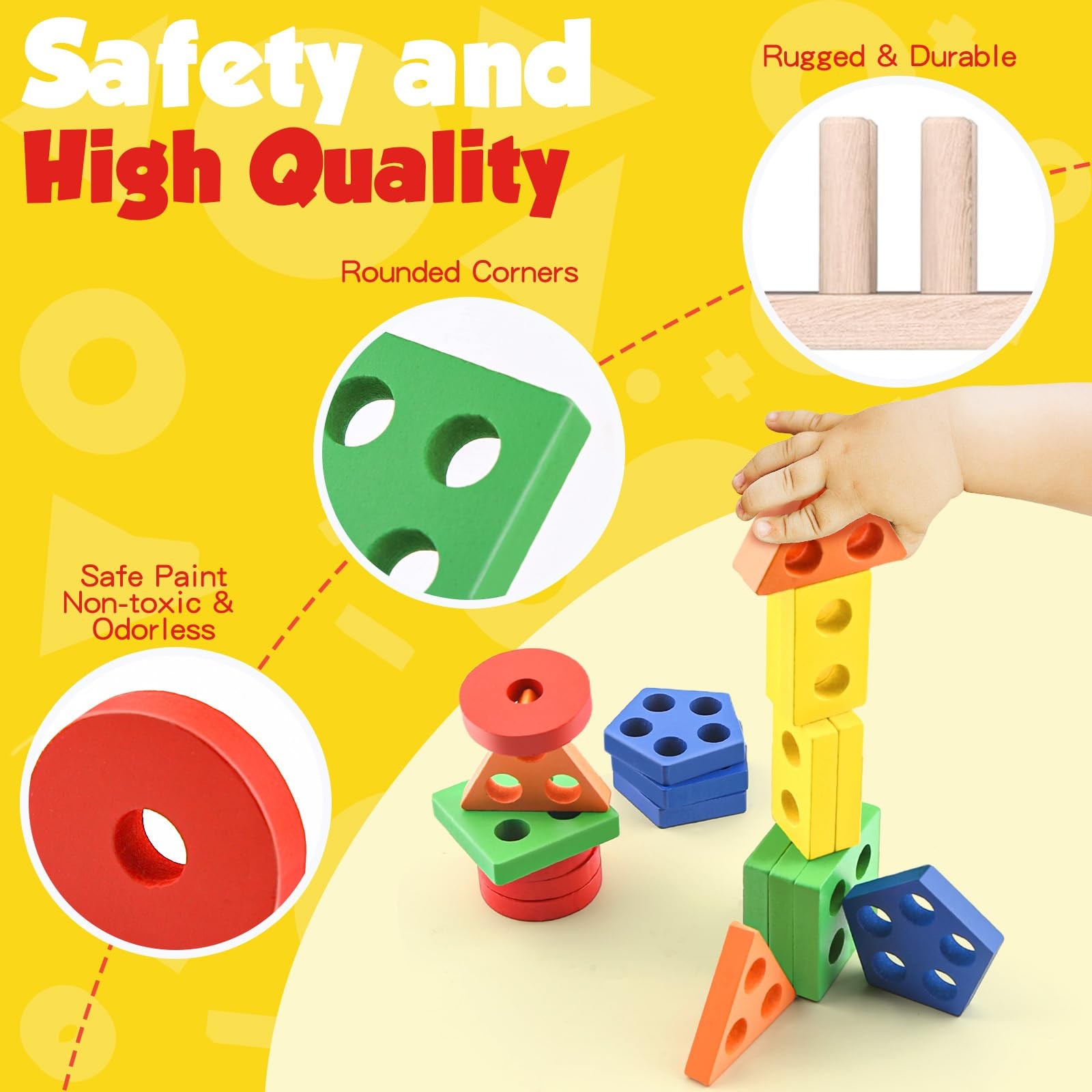 Montessori Toys for 1 2 3 Year Old Girls Boys, Wooden Sensory Toys for 1-3 Ye…