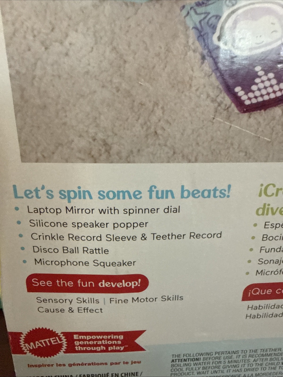 Fisher-Price Baby Toys Mini Me Moments DJ Set 6-Piece Sensory Activities 3+Month