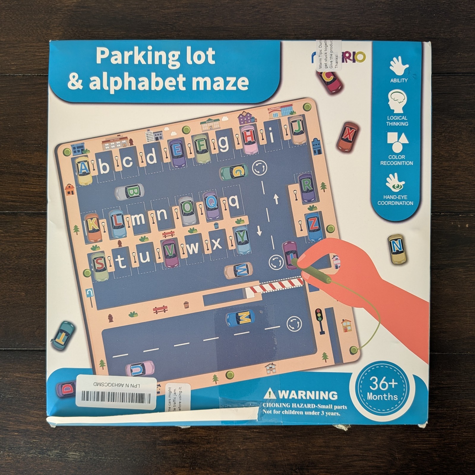 Nashrio Magnetic Parking Lot And Alphabet Maze Toy For Kids 36+ Months