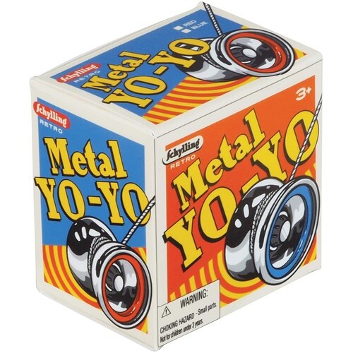 Schylling Retro YO-YO Classic Metal Red/Blue/Silver RYY