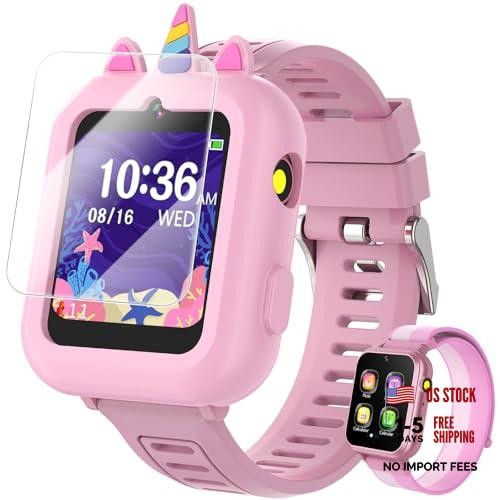 Smart Watch for Kids with 39 Games Touchscreen Camera Video, Music Player, Pink