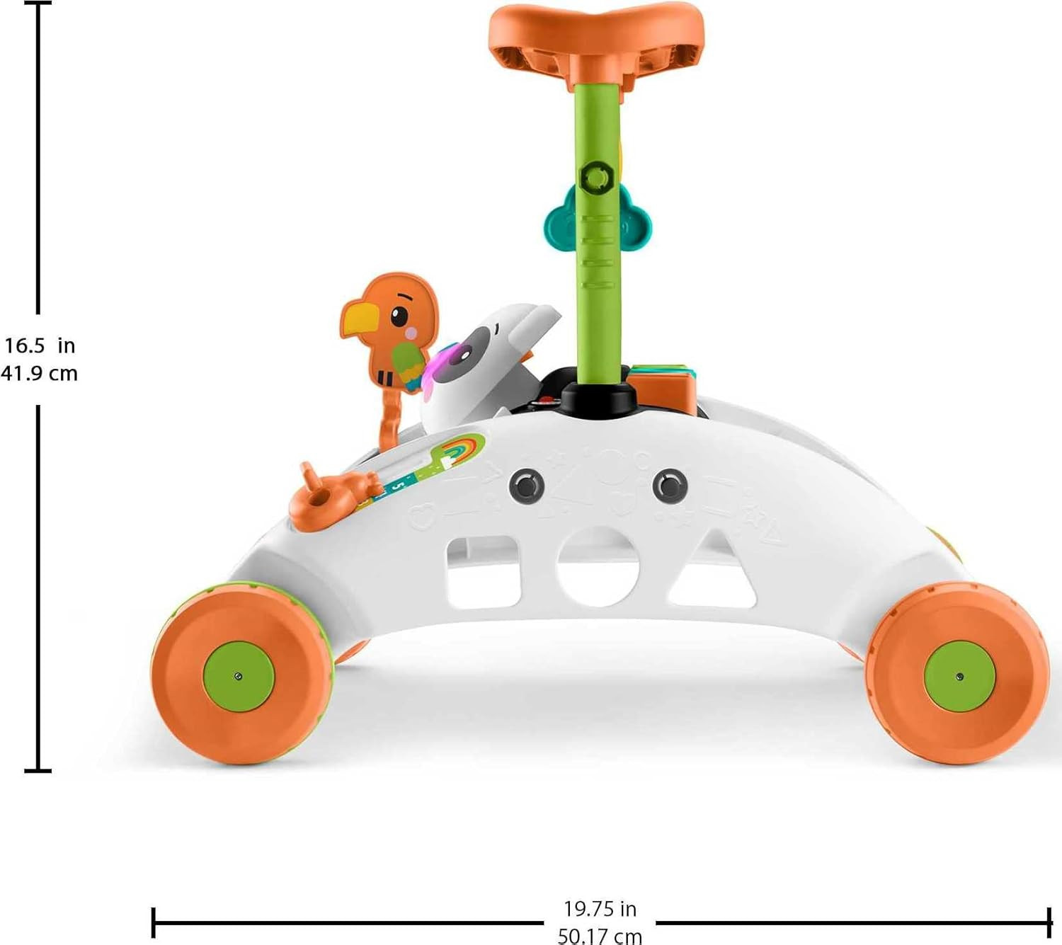 Fisher-Price Baby Push Toy 2-Sided Steady Speed Panda Walker Musical Learning Ac