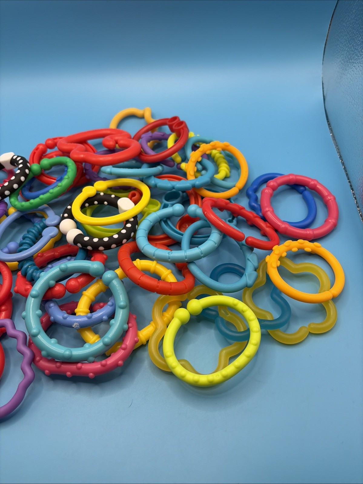 Baby Toy Links Rings Lot Sensory Teething Stroller Car Seat Mixed Brands Colors