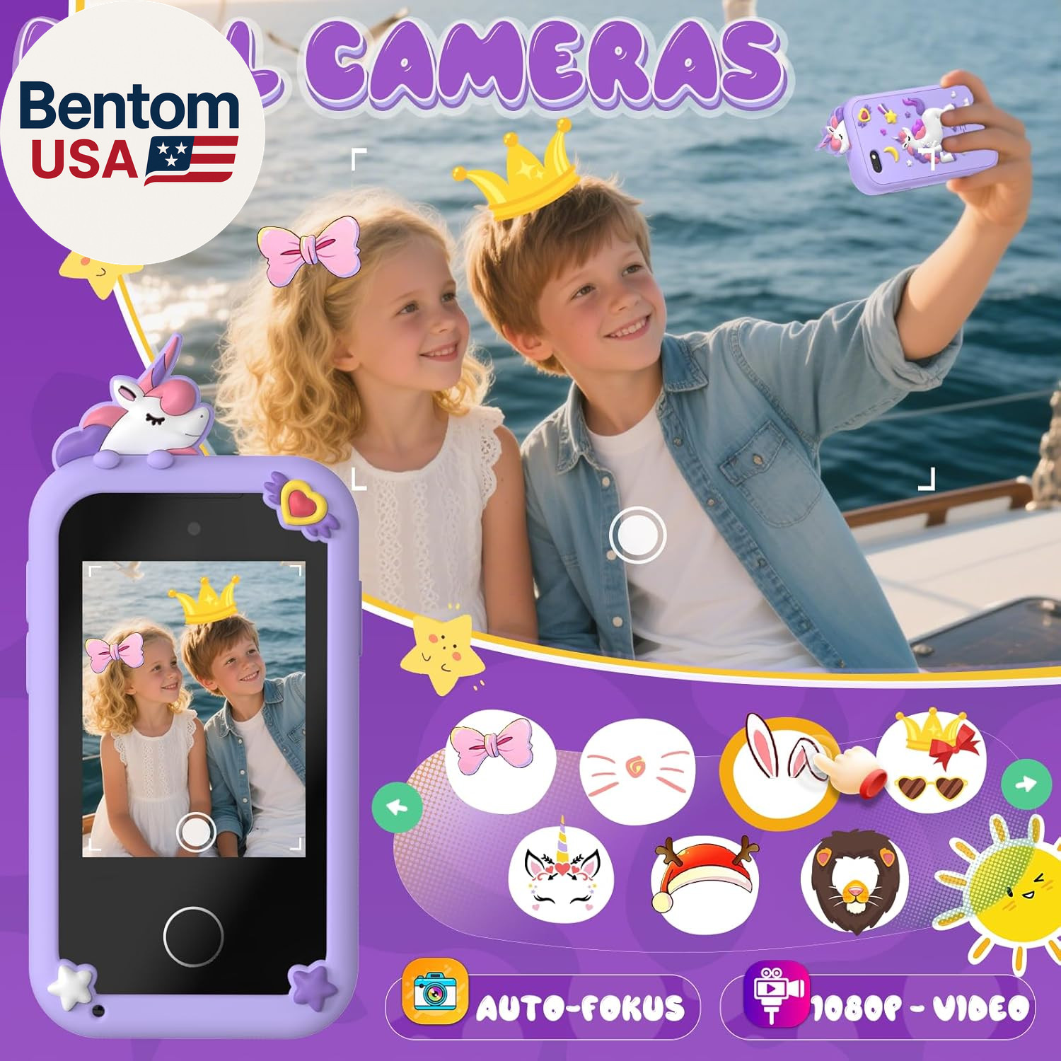Kids Smart Phone Toys for Girls,Christmas Birthday Gifts for Girls Age 3-10 Kids