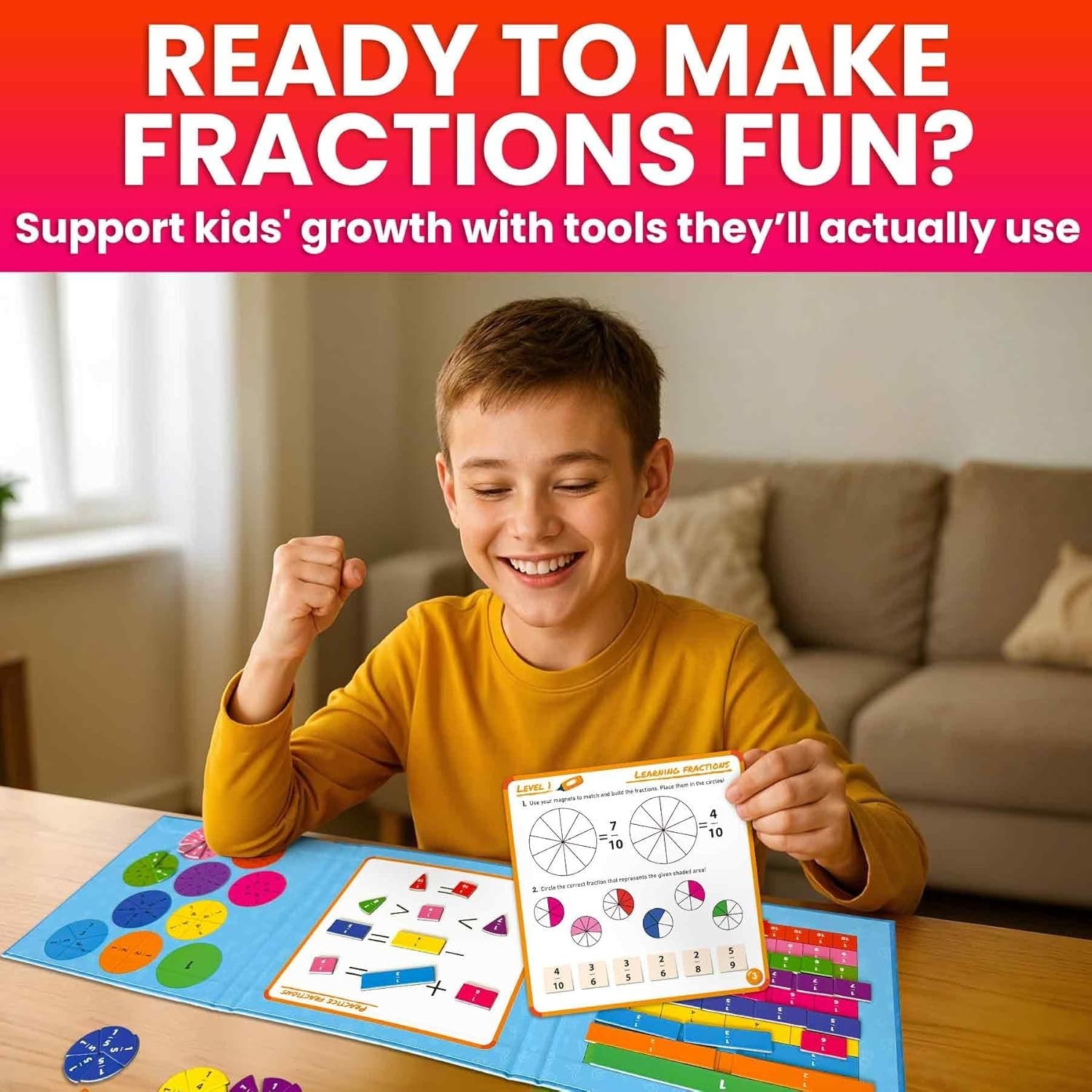 Colorful Fraction Learning Kit – Homeschool Essential