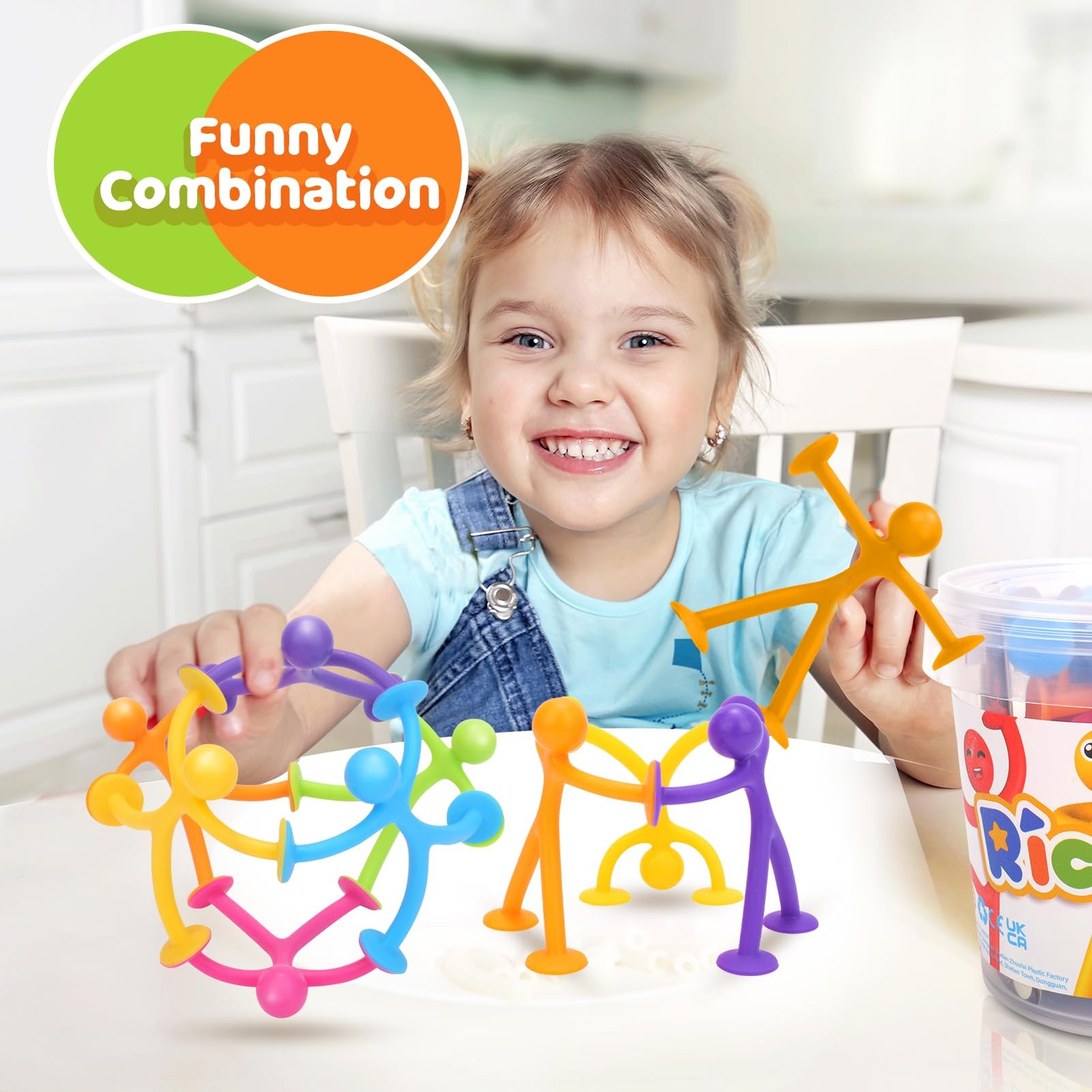 Richtim Kids Humanoid Suction Sensory Toys: 24 Pack Creative Suction Toy No Hole