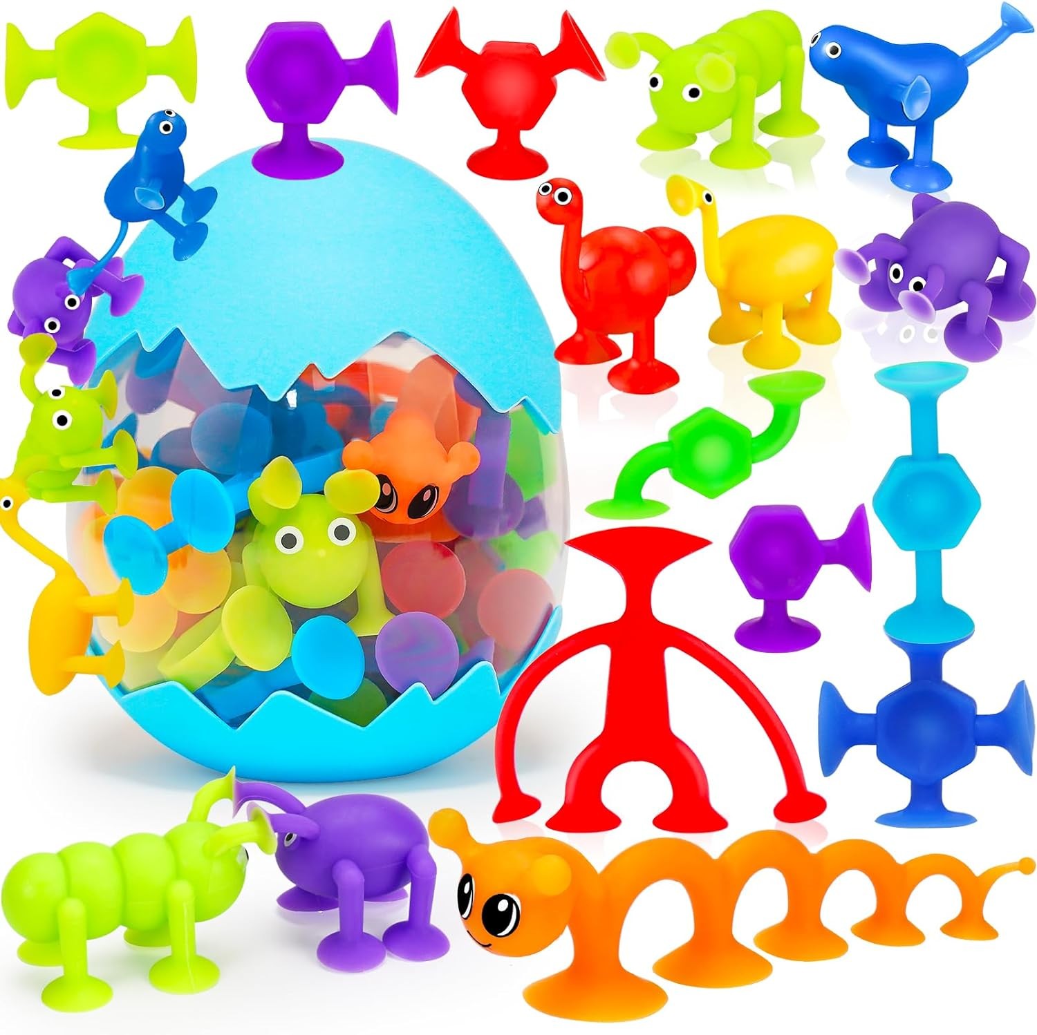 32 PCS Toddler Suction Cup Toys Kids Bath Toy 1-3 3-5 Party Favor Goody…