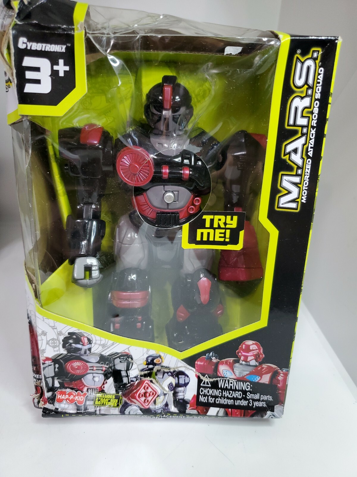 M.A.R.S. Motorized Walking Cyber Bot Attack Robot Polar Captain. DAMAGE BOX