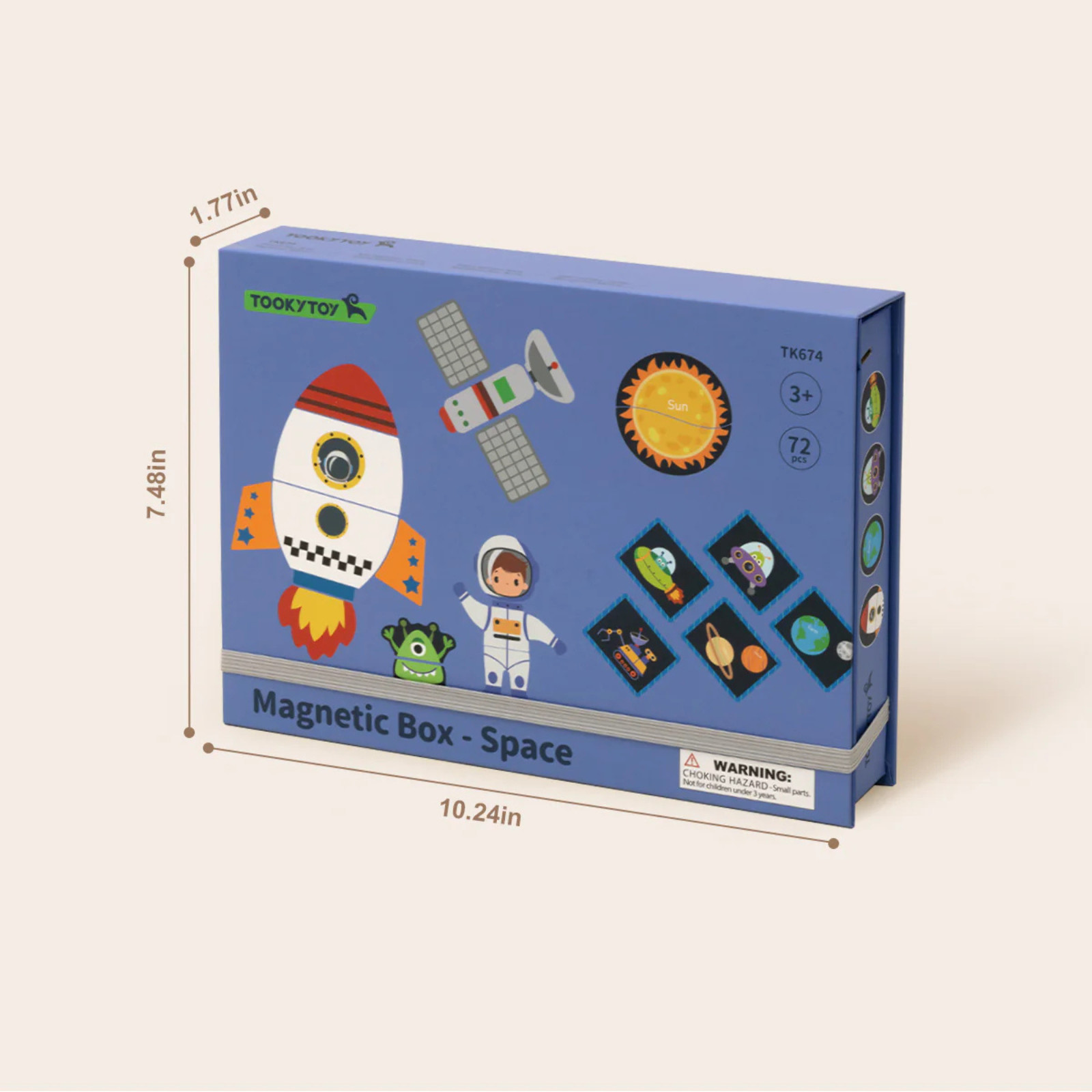 Magnetic Space Puzzle Box for Kids Wooden Montessori Learning Toy Set