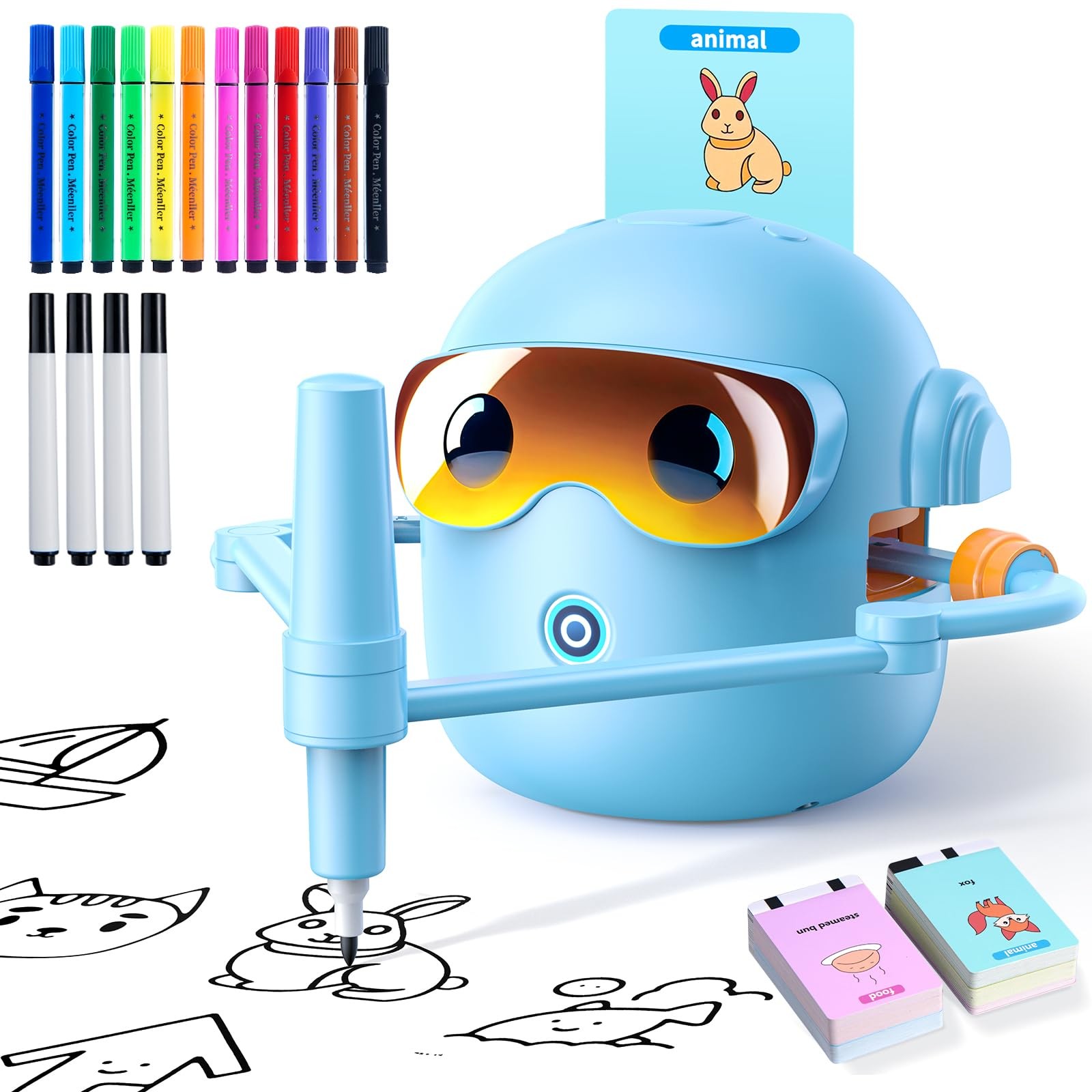 Drawing Robot for Kids Montessori Painting Toys for 3 4 5 6 7 8 Year Old, Voi…