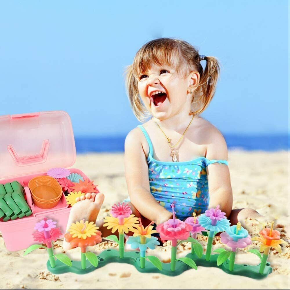 Girls Toys Age 3-6 Year Old Toddler Flower Garden Building 130 PCS Educational