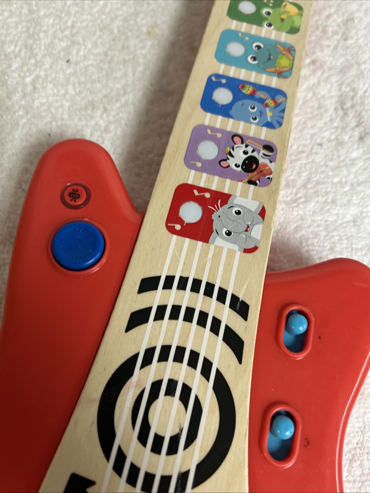 Baby Einstein Musical Wooden Electric Guitar Toy Strum Along Songs Montessori