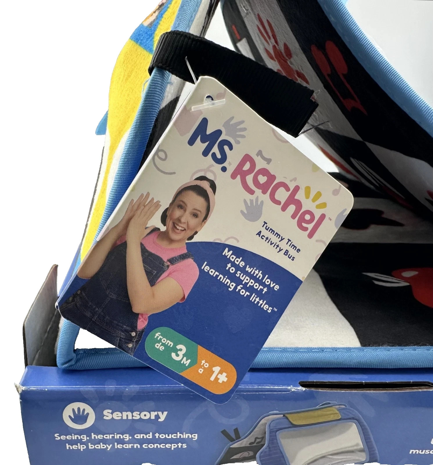 Ms. Rachel Tummy Time Activity Bus Child Development Learning Baby Toy 3m+