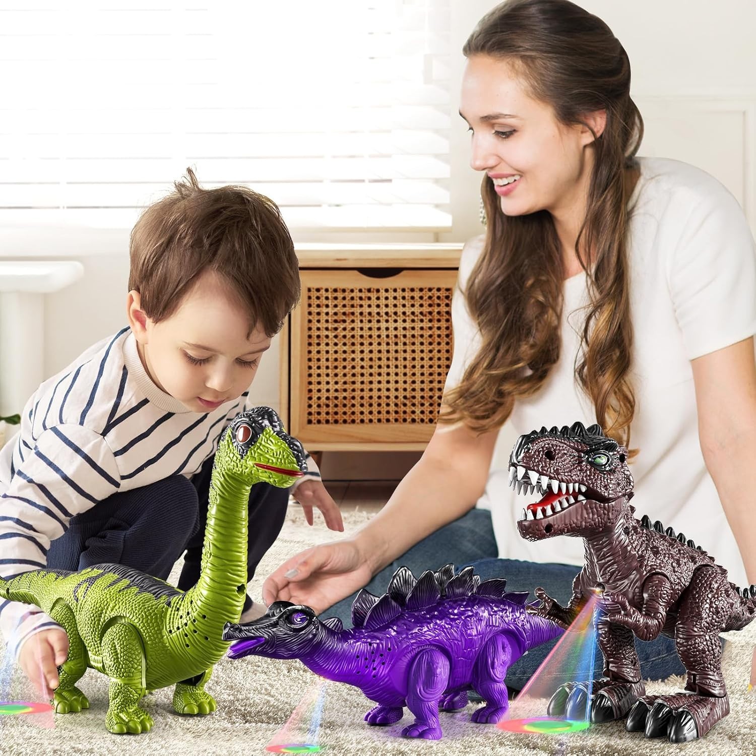 Interactive Dinosaur Figures 3-Pack