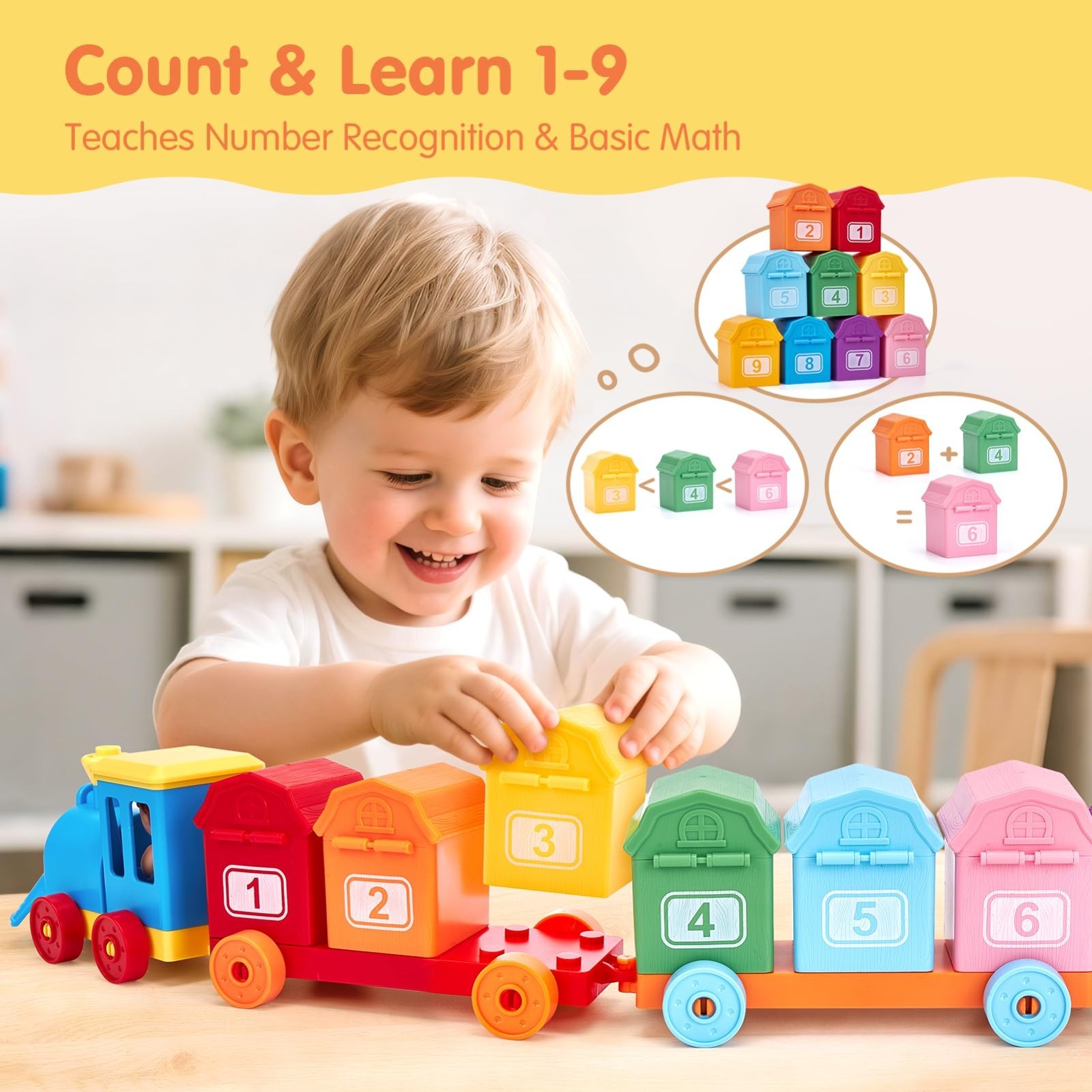 Toddler Learning Toys for 2-3 Year Olds – Montessori Counting, Matching & Sortin