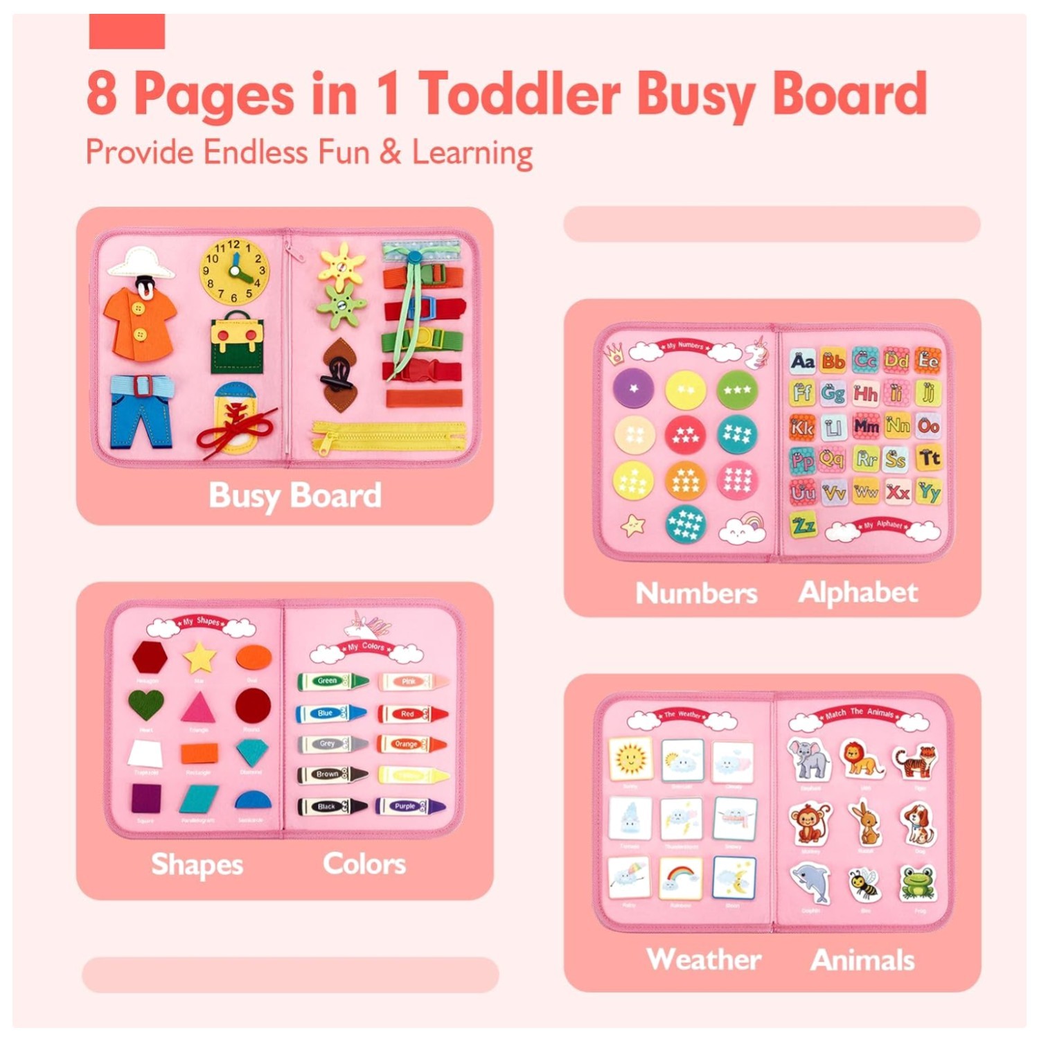 Cognitive Development Learning Board for Toddlers