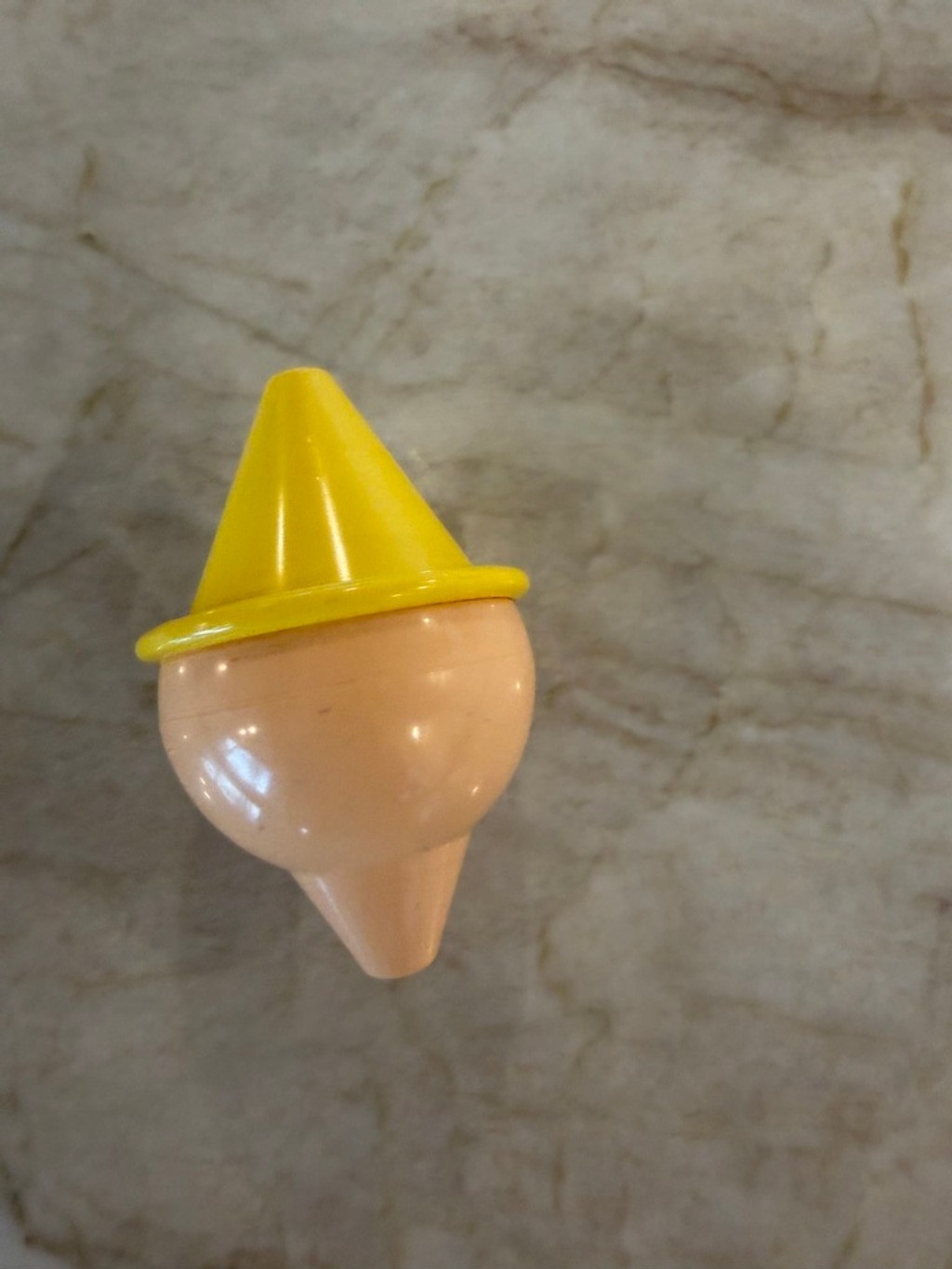 Vintage Baby Little Tikes clown spinning top Yellow & Beige Toy One Size