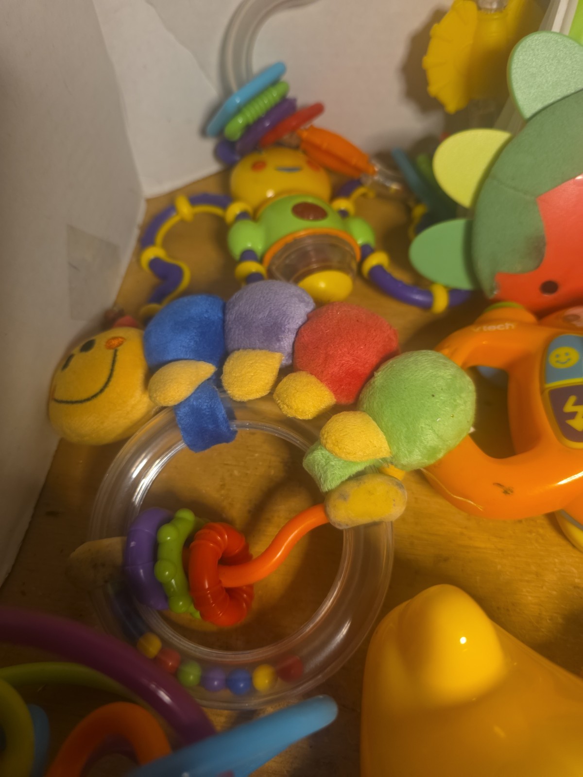 Large Lot Of 15 Developmental Baby Toys Teethers Rattles Sensory, Interactive
