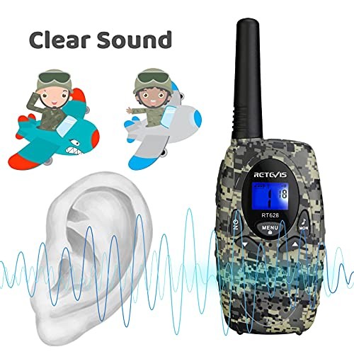 RT628 Kids Walkie Talkies,Army Toys for 5-13 Year Old Boys Camouflage