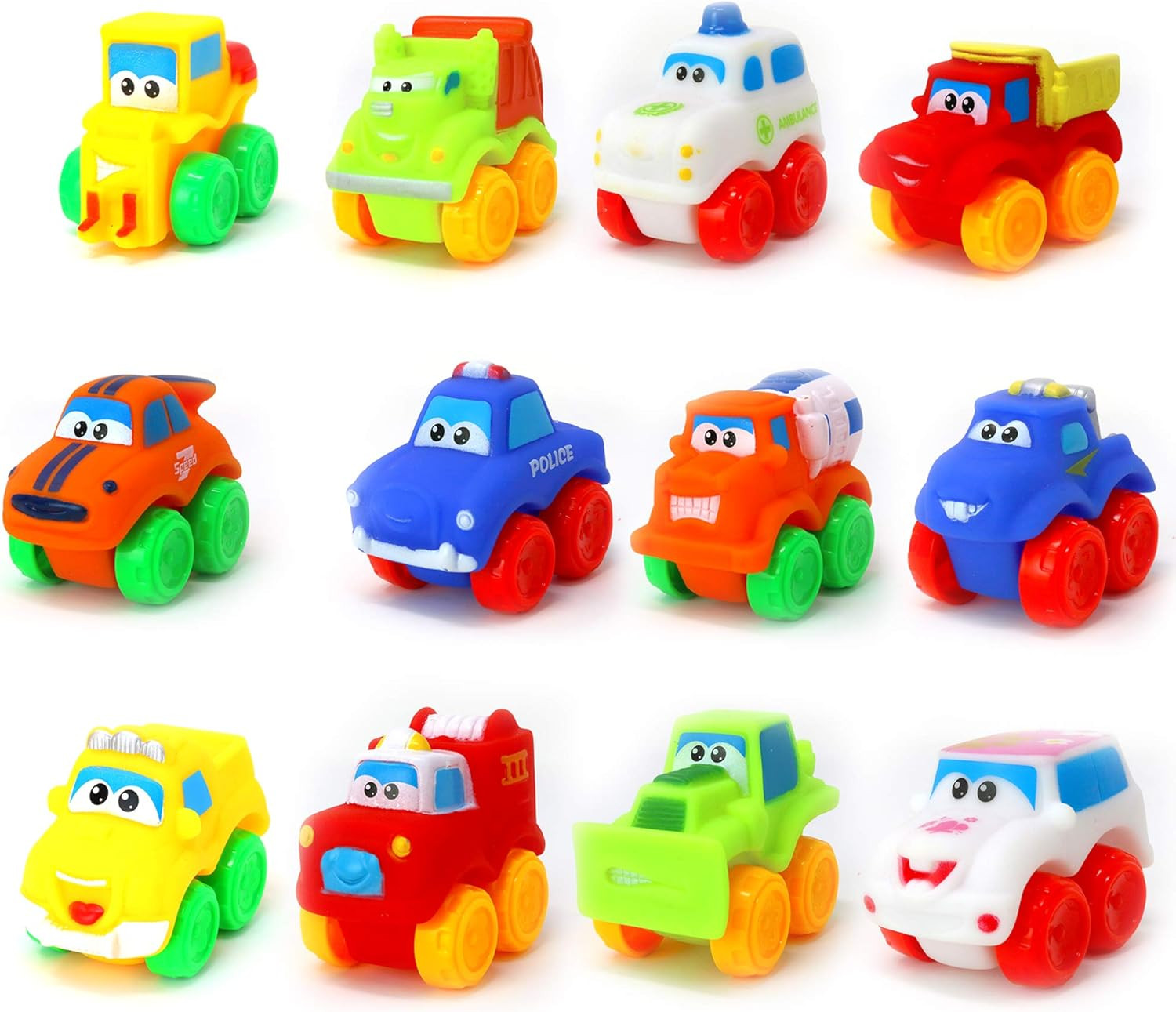 Baby Cars – Soft Rubber Toy Car Set Small Vehicles for Babies and Toddlers – …