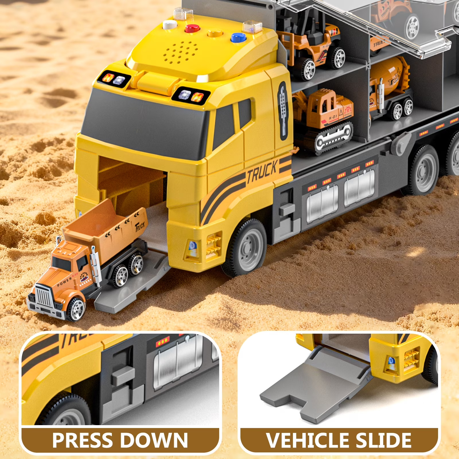 Lucky Doug Construction Truck Toys for Toddler Boys Agees 2-8, Boy Construction