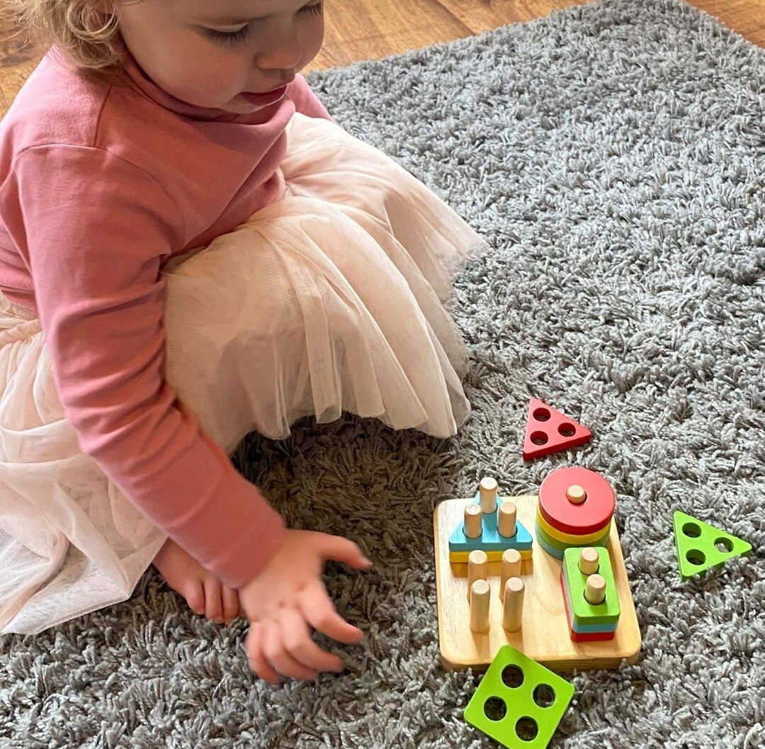 Montessori Toys for 1 2 3 4 Years Old Toddlers Wooden Sorting & Stacking Toys