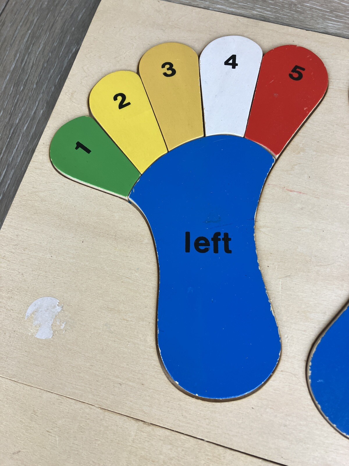 Montessori Wood Puzzles Children Hands & Feet Counting Set of Two