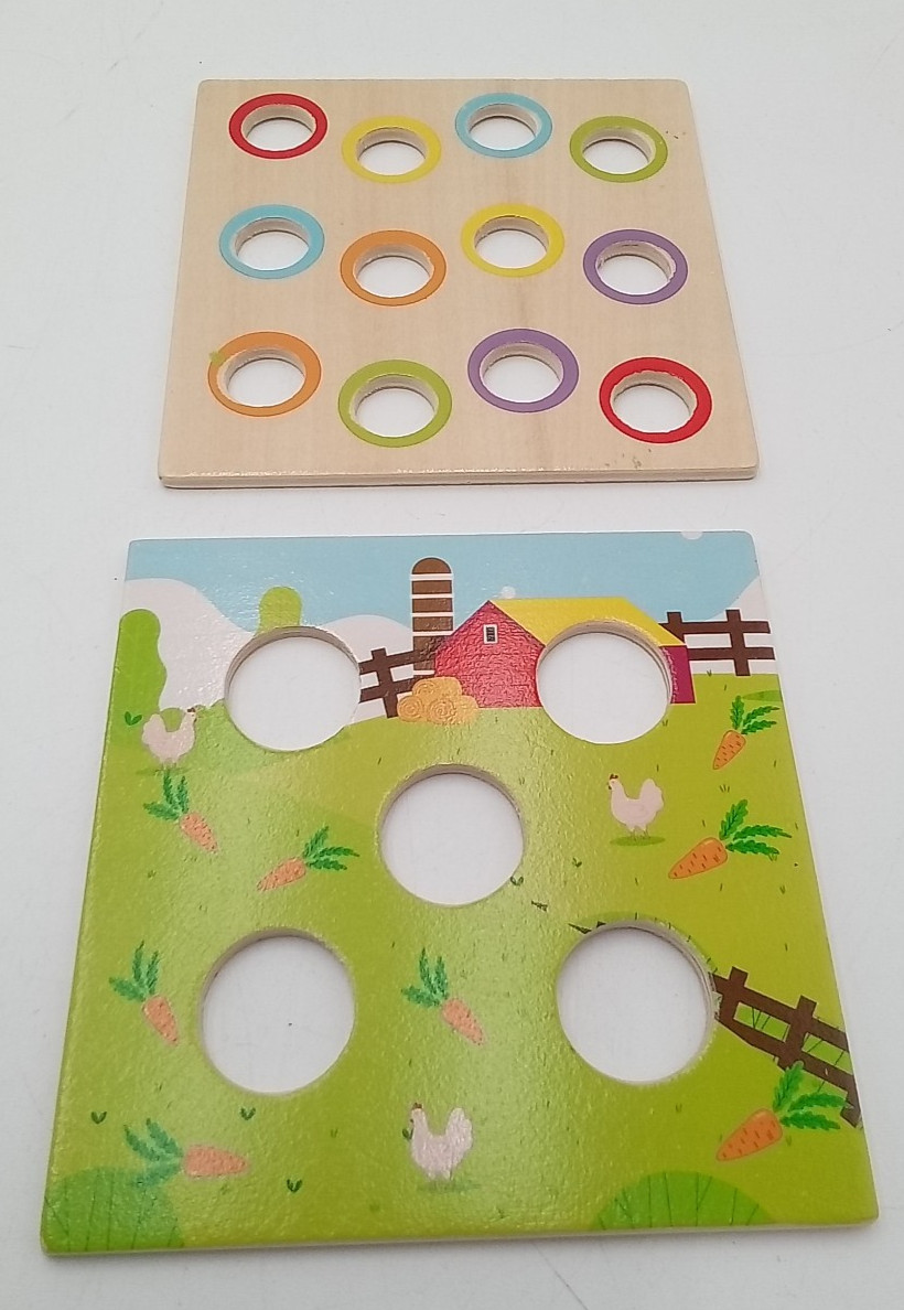 Montessori Toys for 1 to 3-Year-Old Boys Girls Toddlers Wooden Sorting &Stacking