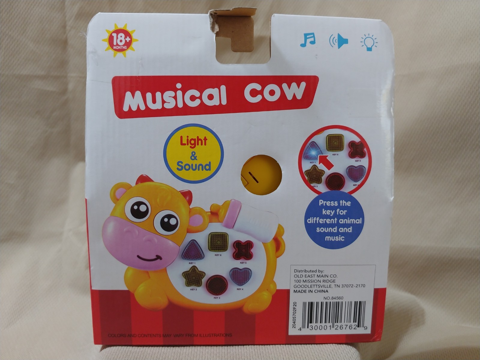 SET OF TWO MUSICAL TOYS FOR 18+ MONTHS – MUSICAL UNICORN & MUSICAL COW BOTH NEW